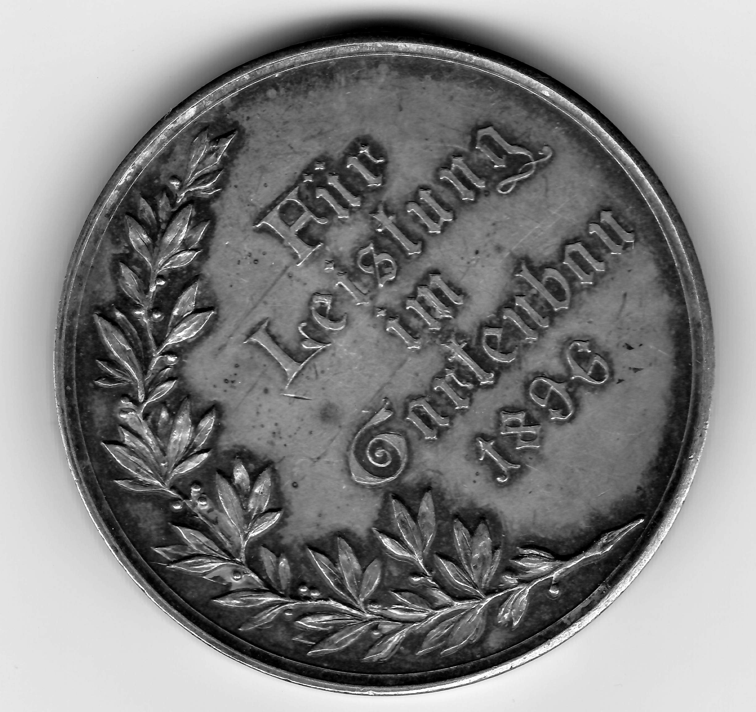Leistungsmedaille des Gartenbau-Vereins für die Grafschaft Wernigerode 1896 in Silber (Schloß Wernigerode GmbH RR-F)