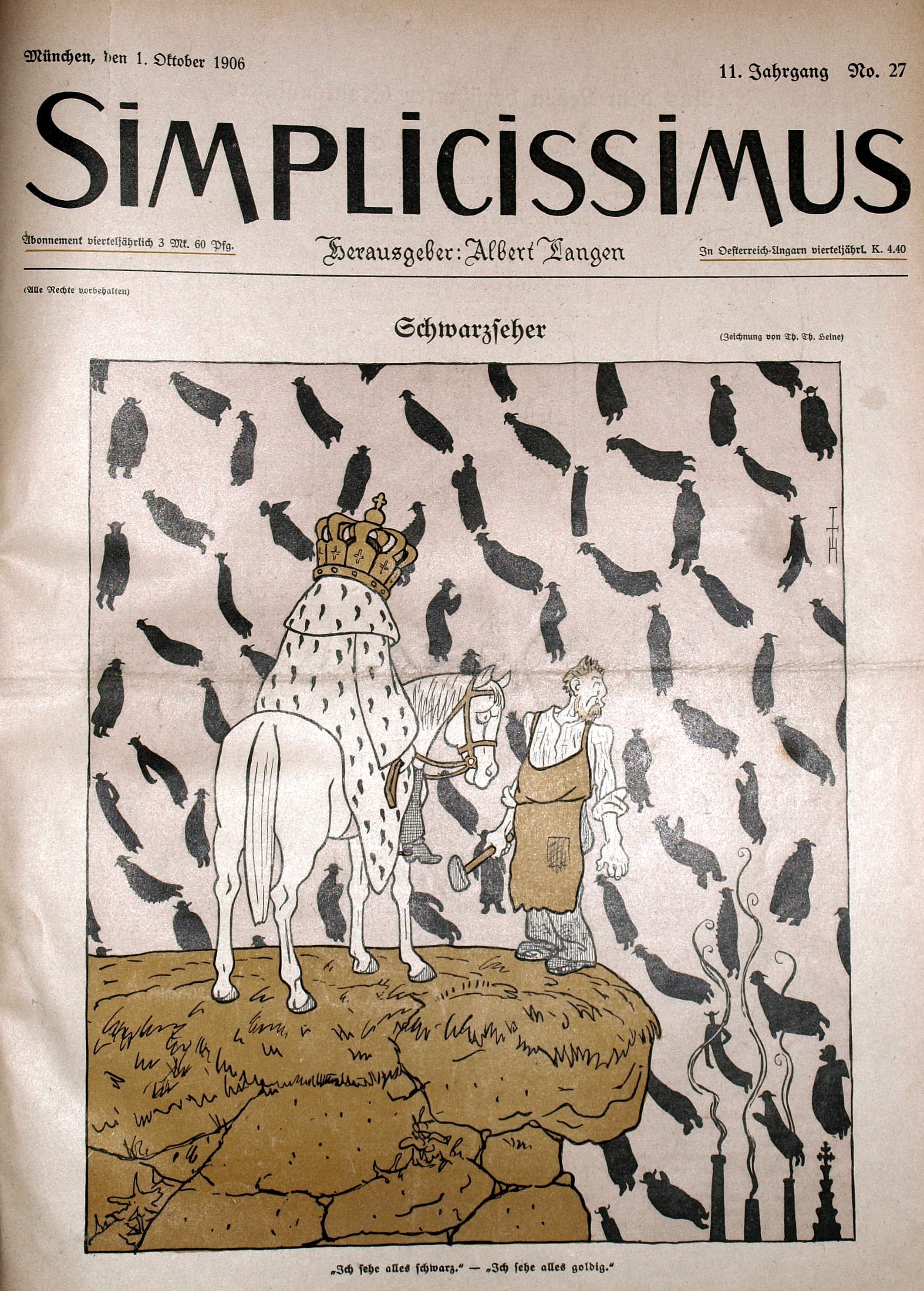 Zeitschrift "Simplicissimus", 11. Jahrgang, Oktober 1906-März 1907 (Schloß Wernigerode GmbH RR-F)