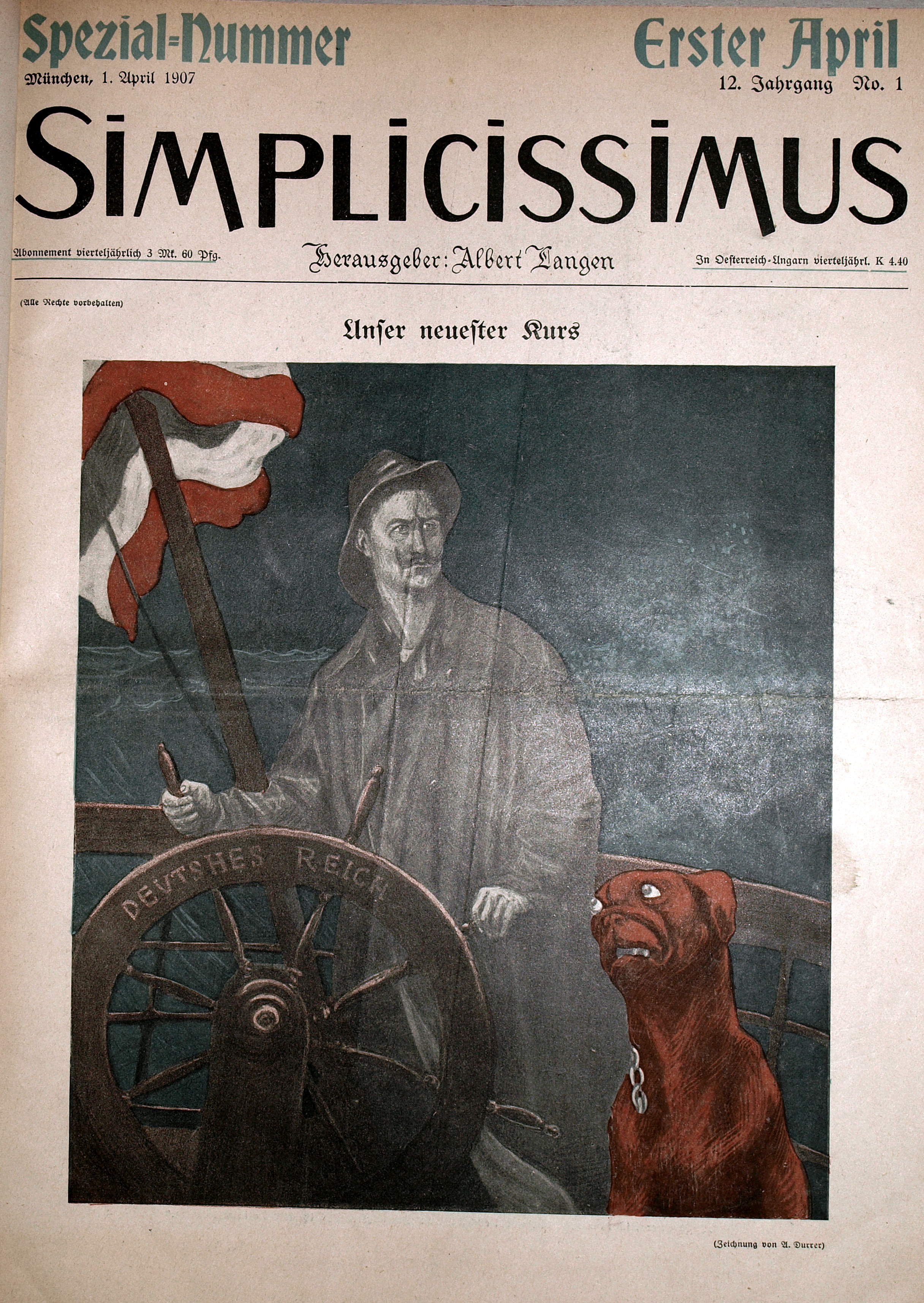 Zeitschrift "Simplicissimus", 12. Jahrgang, April-September 1907 (Schloß Wernigerode GmbH RR-F)