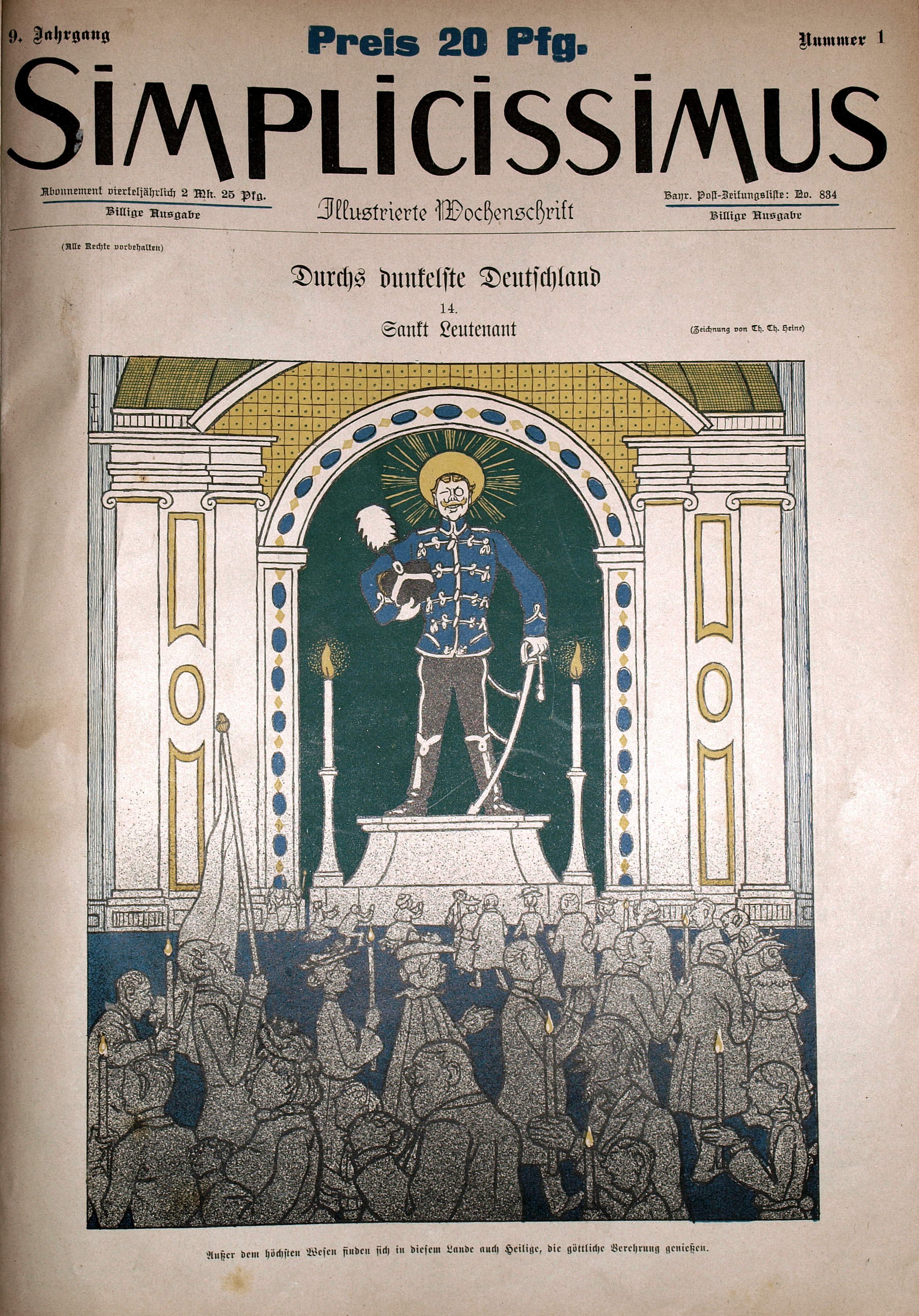 Zeitschrift "Simplicissimus", 12. Jahrgang, Oktober 1907-März 1908 (Schloß Wernigerode GmbH RR-F)