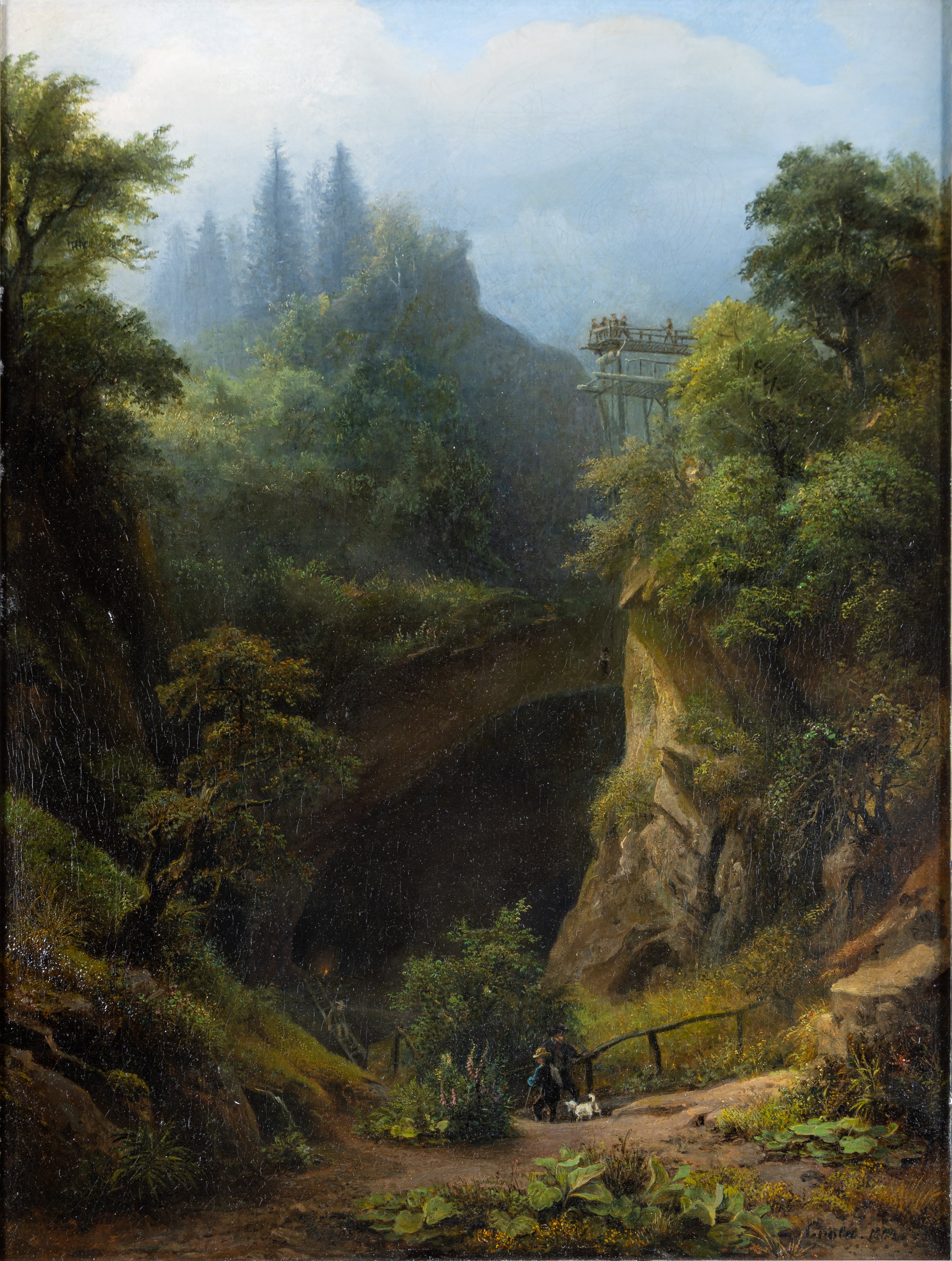 Landschaft mit der Grube Büchenberg bei Wernigerode von Georg Heinrich Crola (1804-1879) (Schloß Wernigerode GmbH RR-F)