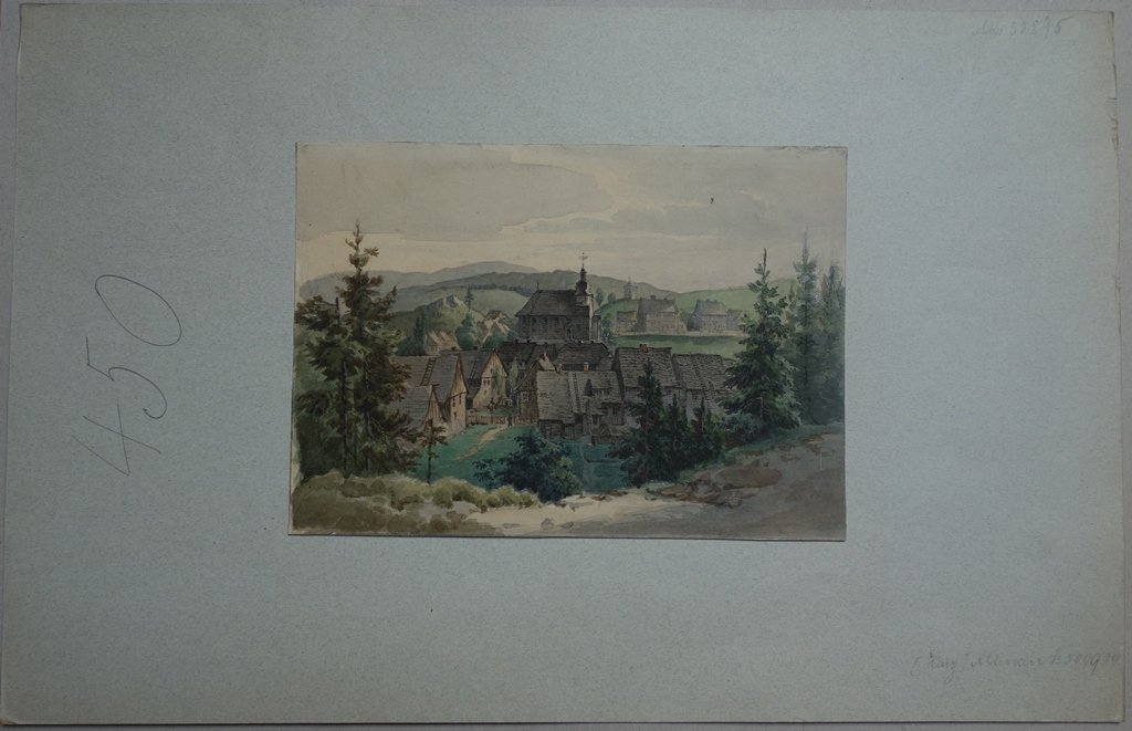 Rohbock, Ludwig (zugeschrieben): Altenau von Nordwesten, um 1850 (Schloß Wernigerode GmbH RR-F)