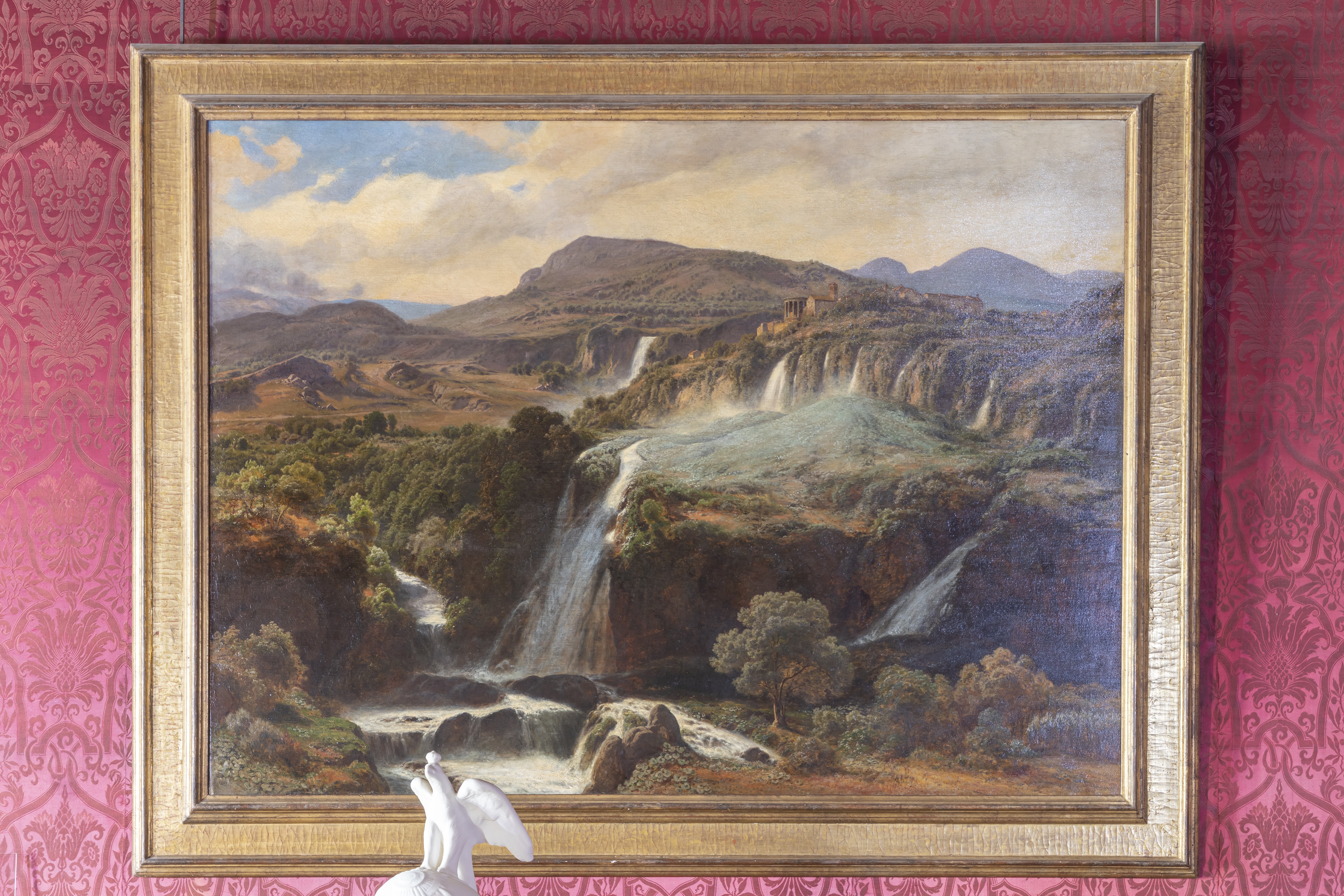Ansicht einer südlichen Landschaft mit Wasserfällen (Tivoli) von Richard Freytag, um 1855 (Schloß Wernigerode GmbH RR-F)