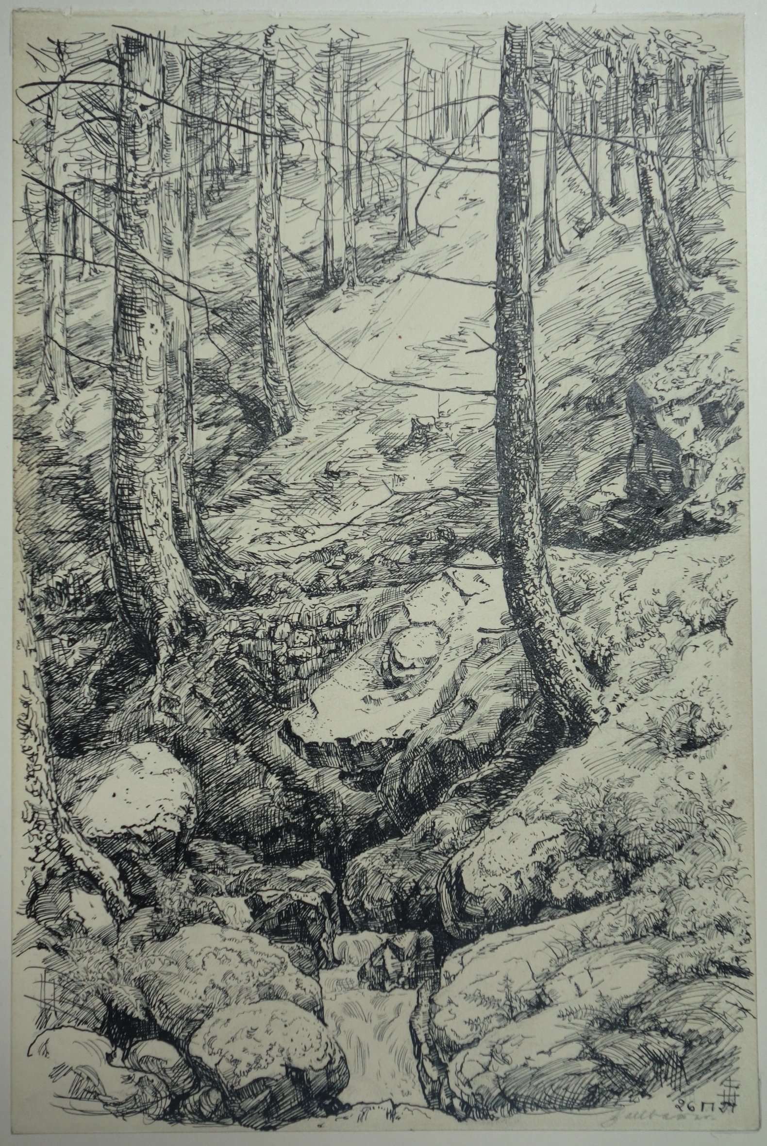 Ansicht der Kleinen Renne, von Christian Hallbauer, 26. Mai 1924 (Schloß Wernigerode GmbH RR-F)