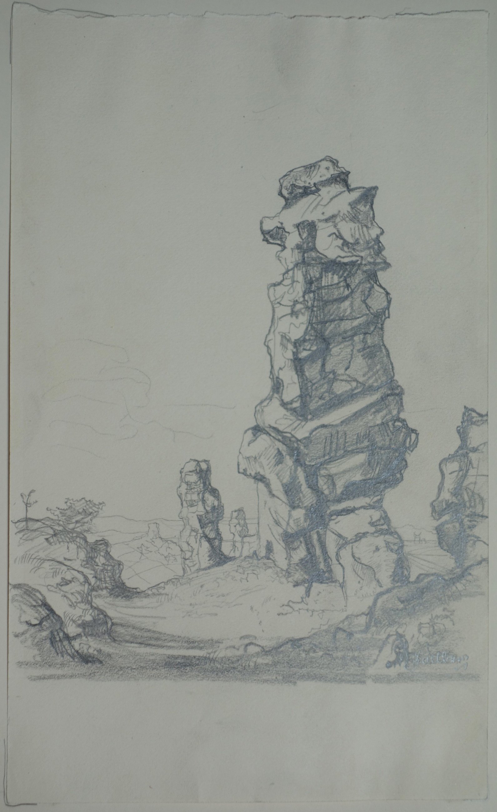 Adlerfelsen an der Teufelsmauer, von Christian Hallbauer, 1923 (Schloß Wernigerode GmbH RR-F)
