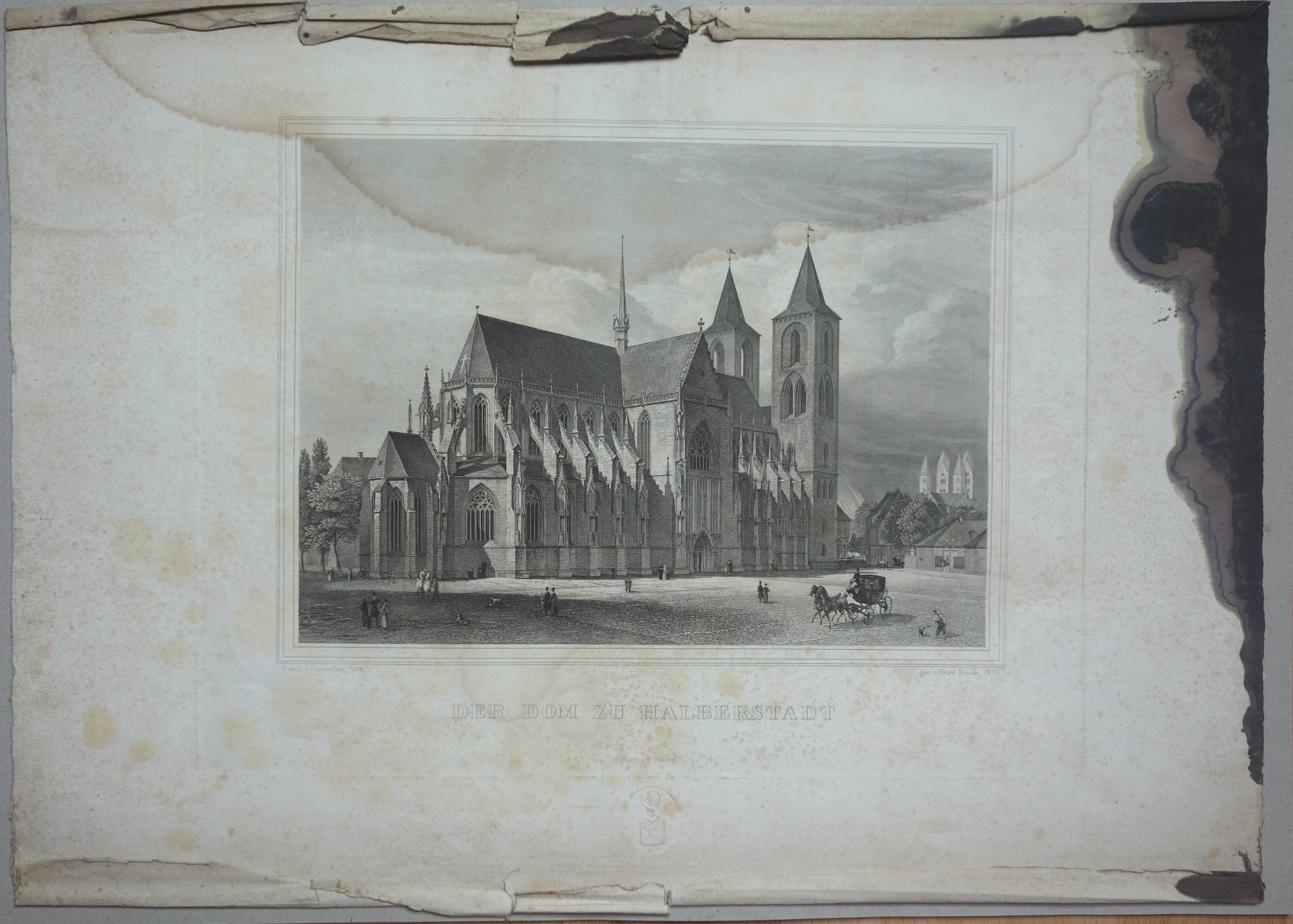 Halberstadt: Dom von Nordosten, 1836 (Schloß Wernigerode GmbH RR-F)