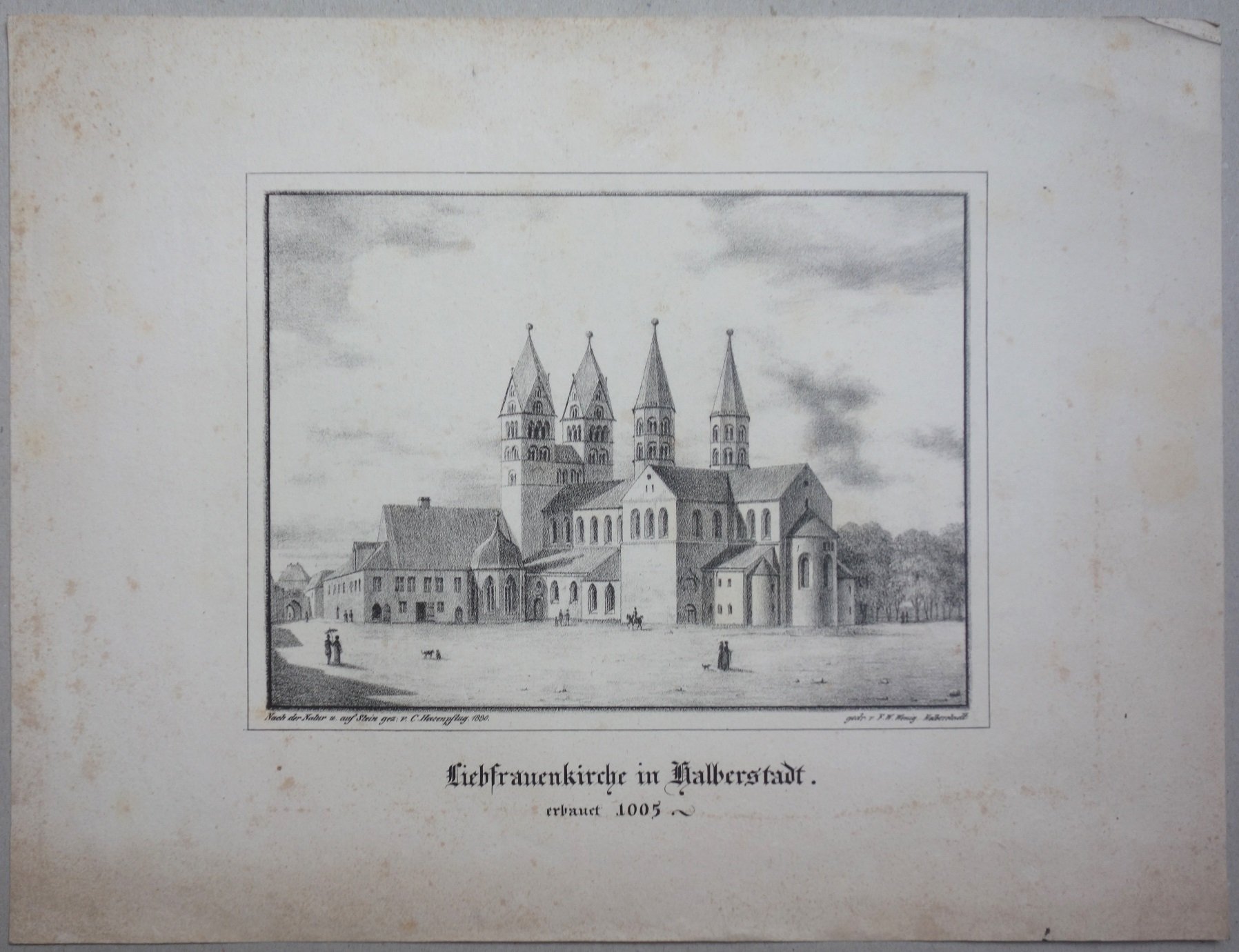 Halberstadt: Liebfrauenkirche von Südosten, 1830 (Schloß Wernigerode GmbH RR-F)