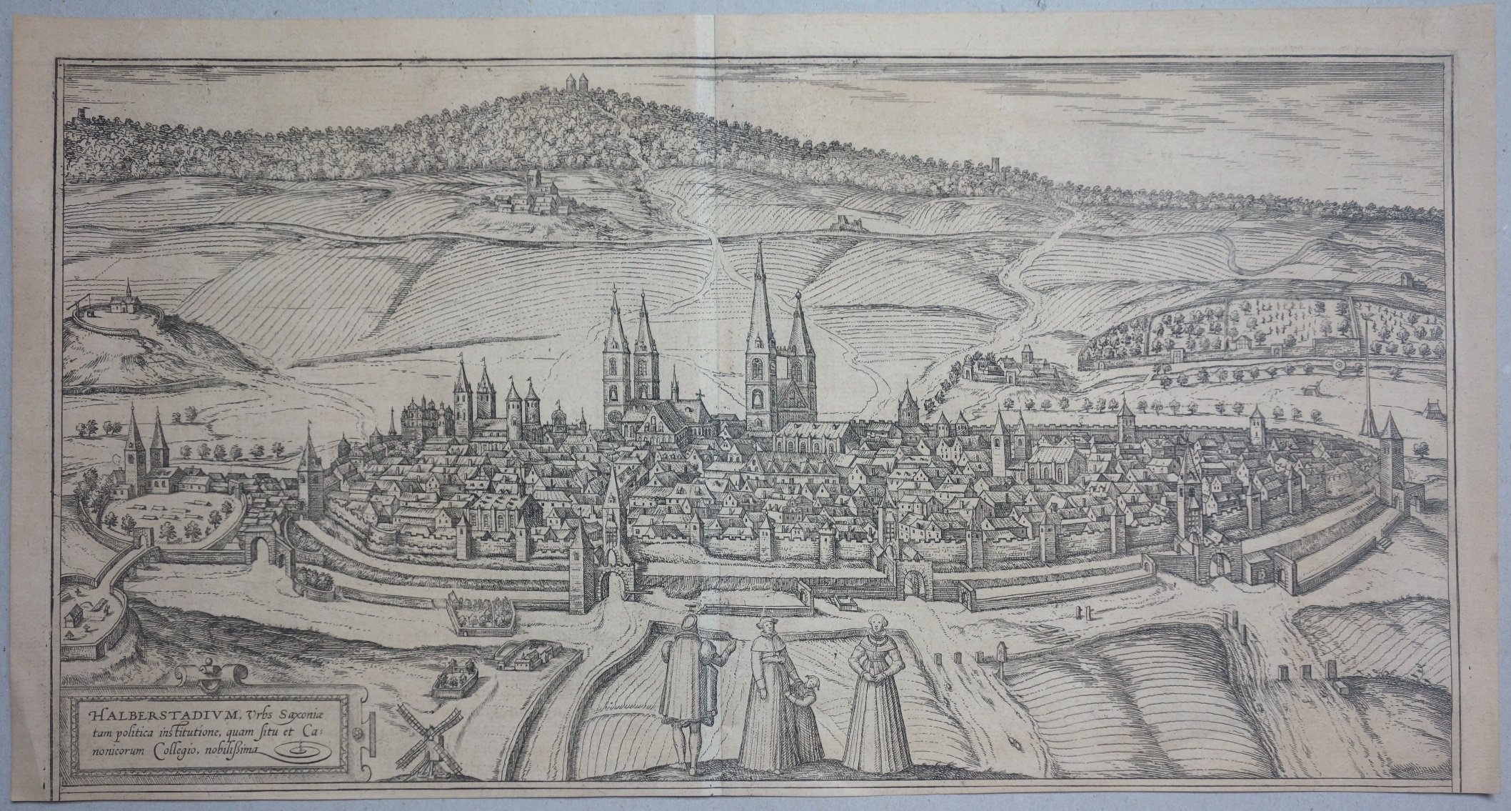 Halberstadt: Stadt von Süden, 1581 (aus: Braun-Hogenberg) (Schloß Wernigerode GmbH RR-F)