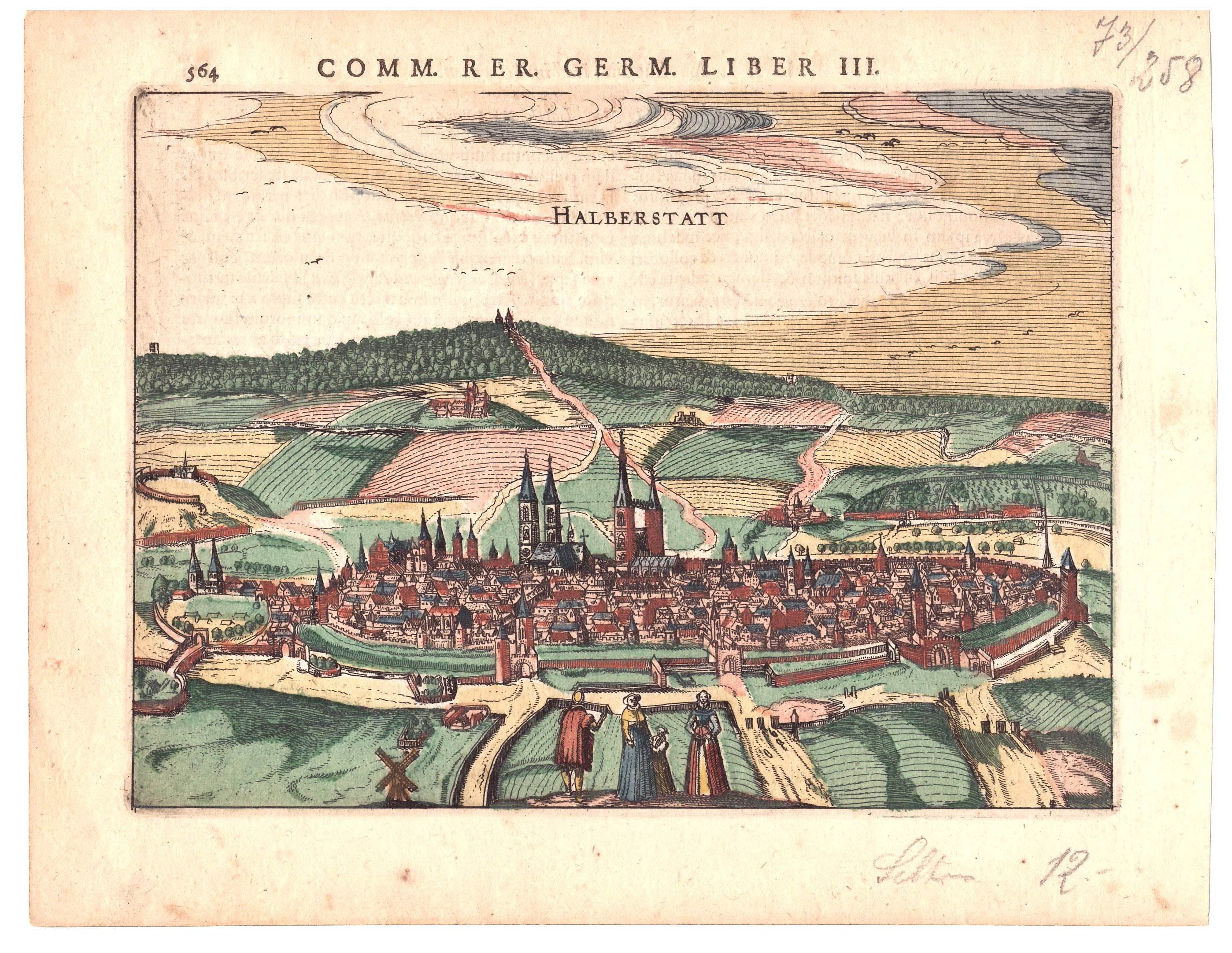 Halberstadt: Stadt von Süden, 1616 (aus: Bertius) (Schloß Wernigerode GmbH RR-F)