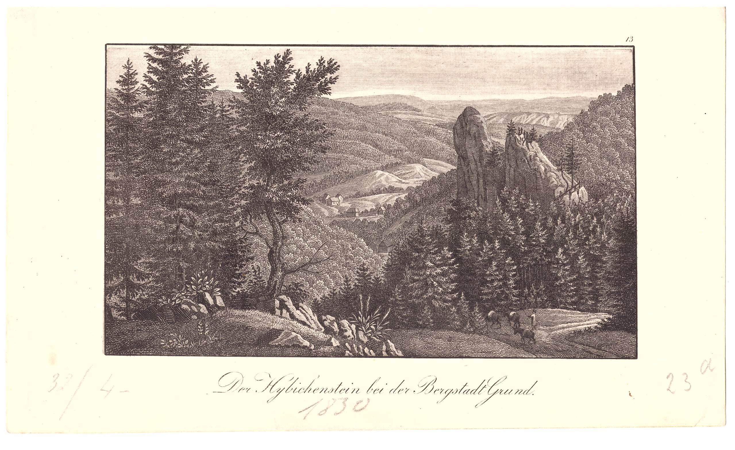 Bad Grund (bei): Hübchenstein mit Aussicht ins Tal (aus: Saxesen (Schloß Wernigerode GmbH RR-F)