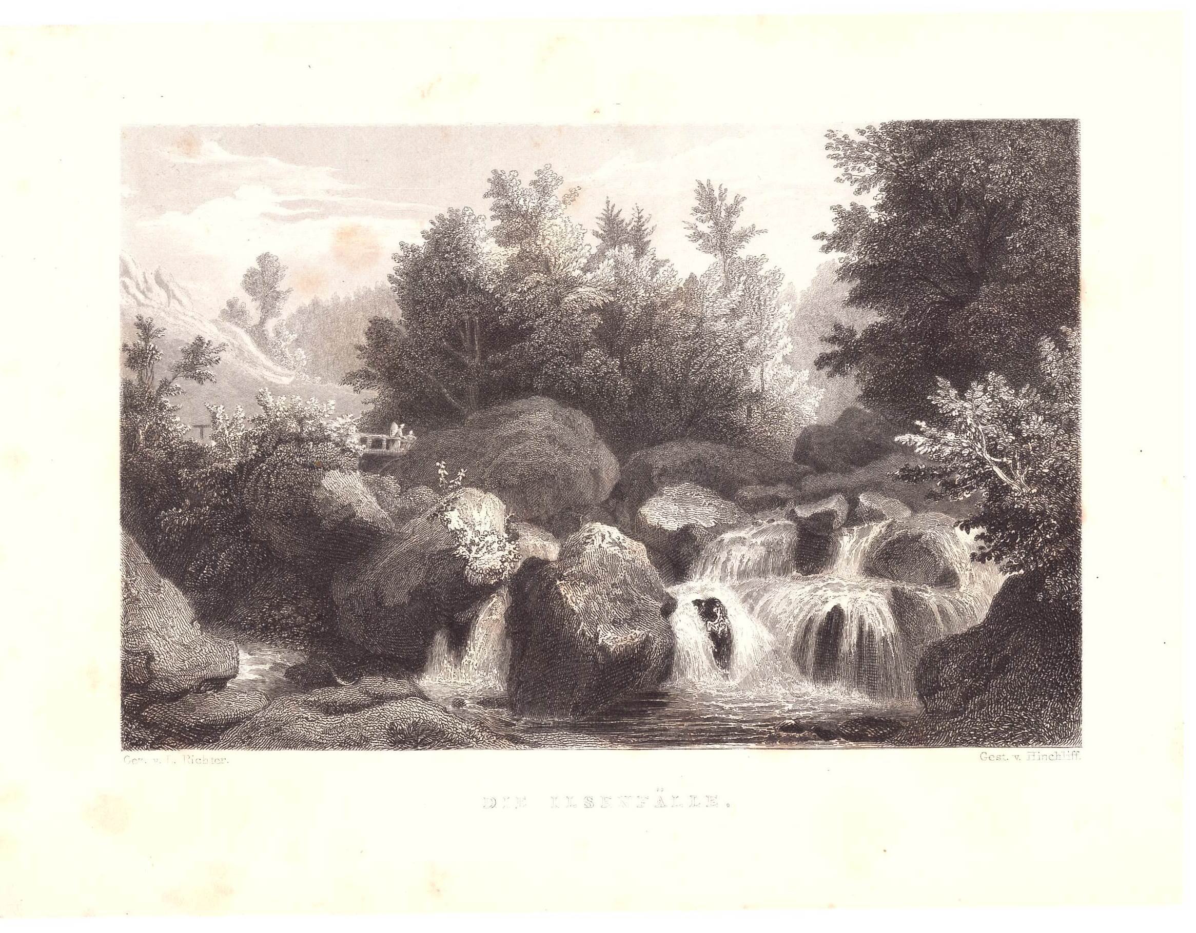 Ilsetal: Ilsefälle, 1838 (aus: Wigand "Wanderung durch den Harz") (Schloß Wernigerode GmbH RR-F)