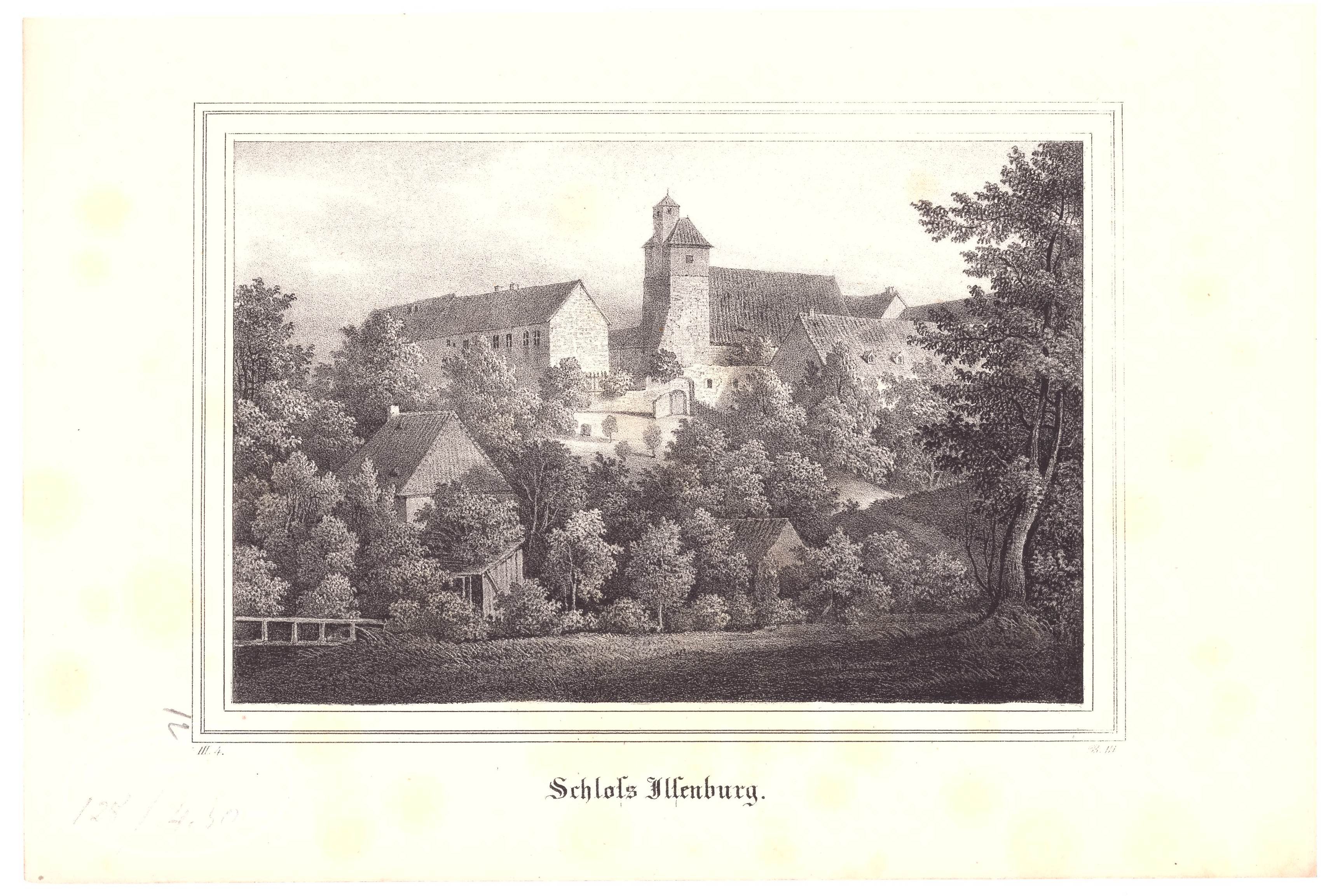 Ilsenburg: Kloster von Süden, 1842 (aus: Pietzsch "Borussia") (Schloß Wernigerode GmbH RR-F)