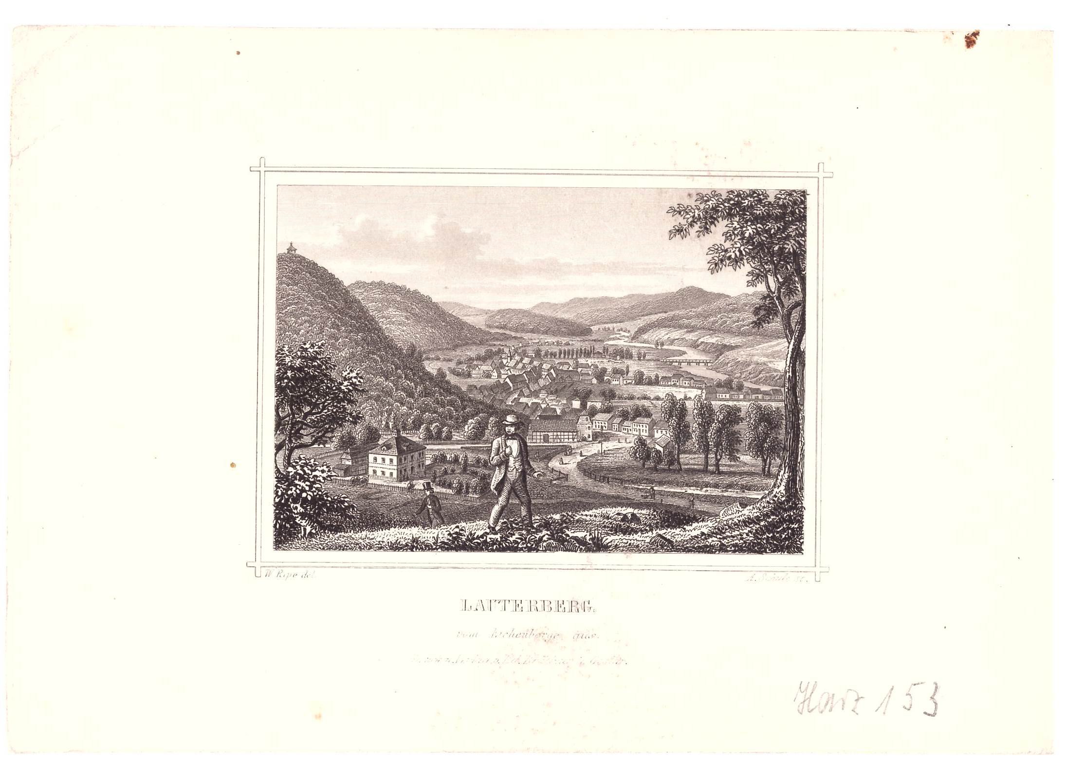 Lauterberg: Stadt und Umgebung mit Oder, 1855 (aus: Brückner (Schloß Wernigerode GmbH RR-F)