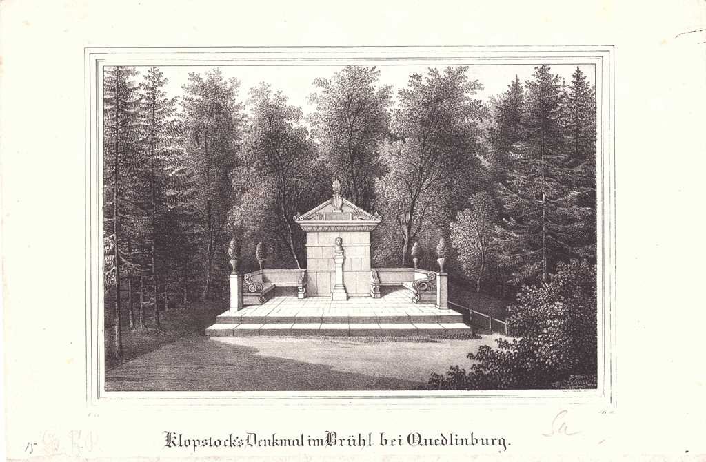 Quedlinburg: Klopstock-Denkmal, 184# (Borussia Saxonia# (Schloß Wernigerode GmbH RR-F)