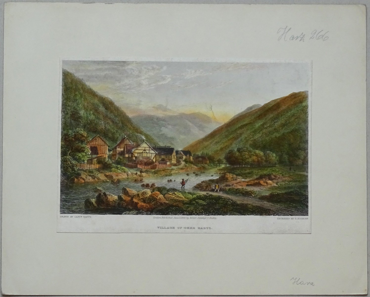 Okertal: Das Dorf Oker von Norden, 1829 (aus: Jennings "Scenery") (Schloß Wernigerode GmbH RR-F)