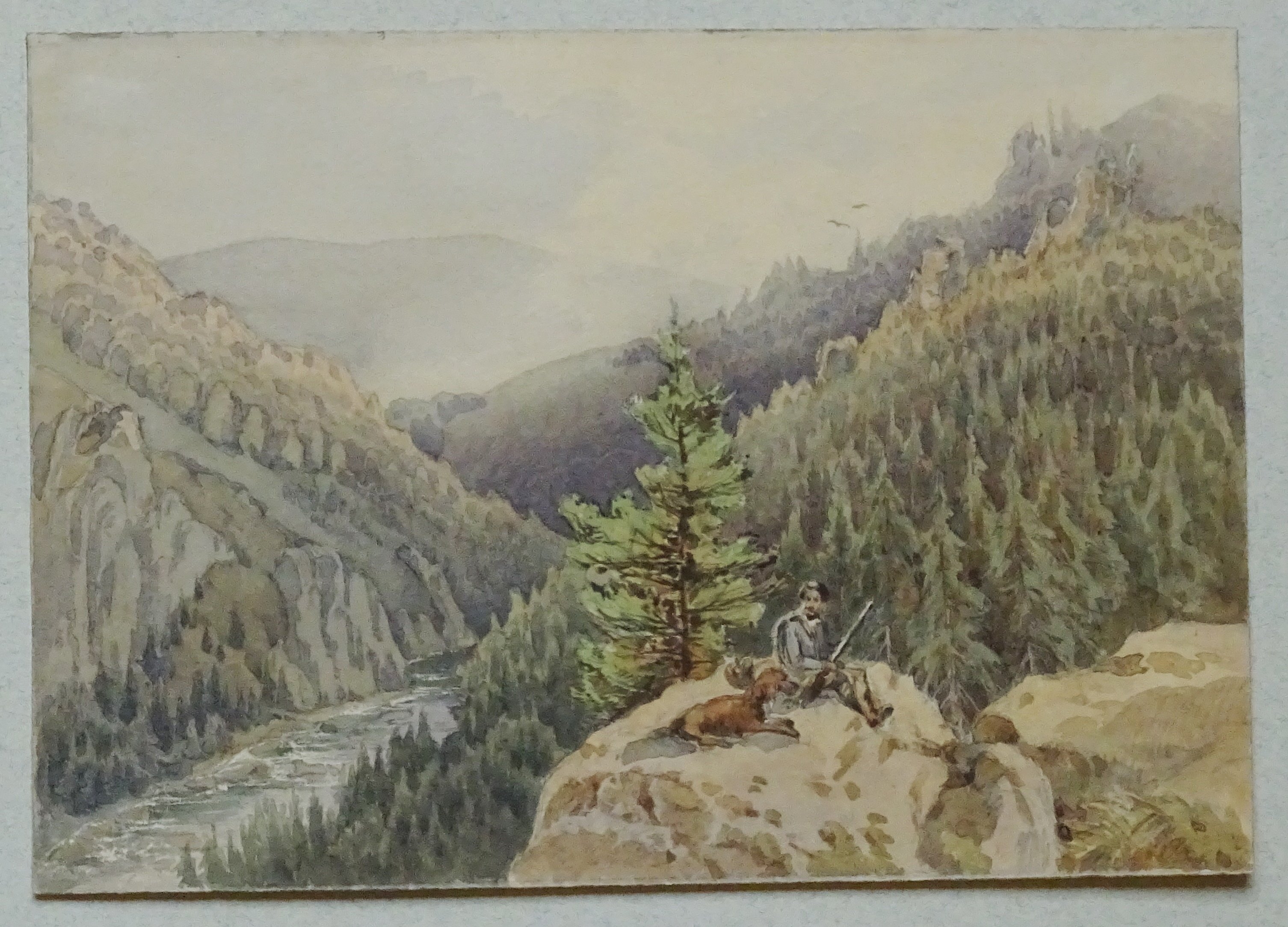 Blick von einer Klippe ins Okertal, 1840er Jahre (Schloß Wernigerode GmbH RR-F)