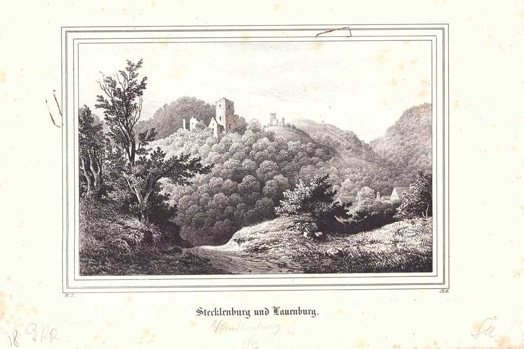 Stecklenberg: Stecklenburg und Lauenburg, 1840 (aus: Borussia?) (Schloß Wernigerode GmbH RR-F)