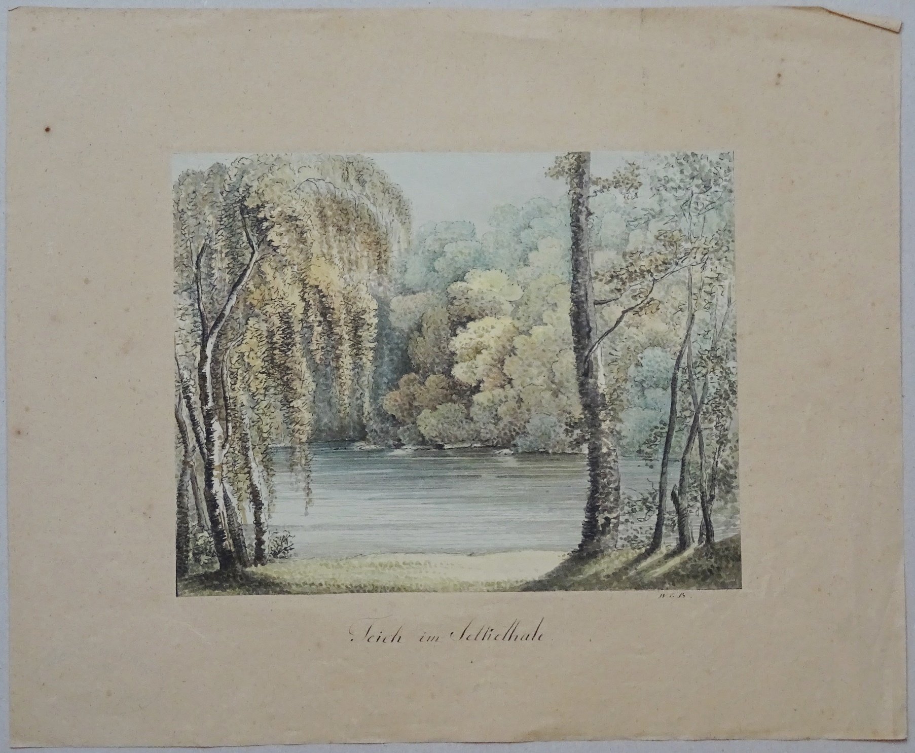 Selketal: Teich im Tal, von Wilhelm Günther Bleichrodt, um 1820 (Schloß Wernigerode GmbH RR-F)