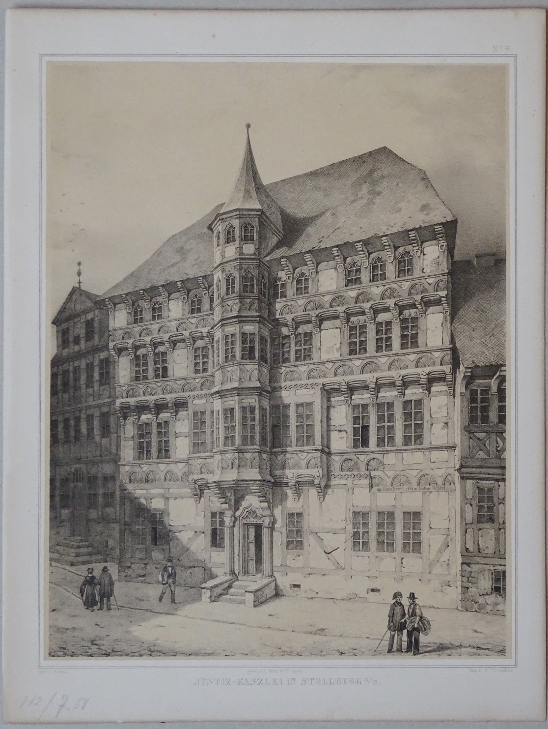 Stolberg (Harz): Alte Münze, 1848 (aus: Brockhaus "Denkmale des Mittelalters") (Schloß Wernigerode GmbH RR-F)