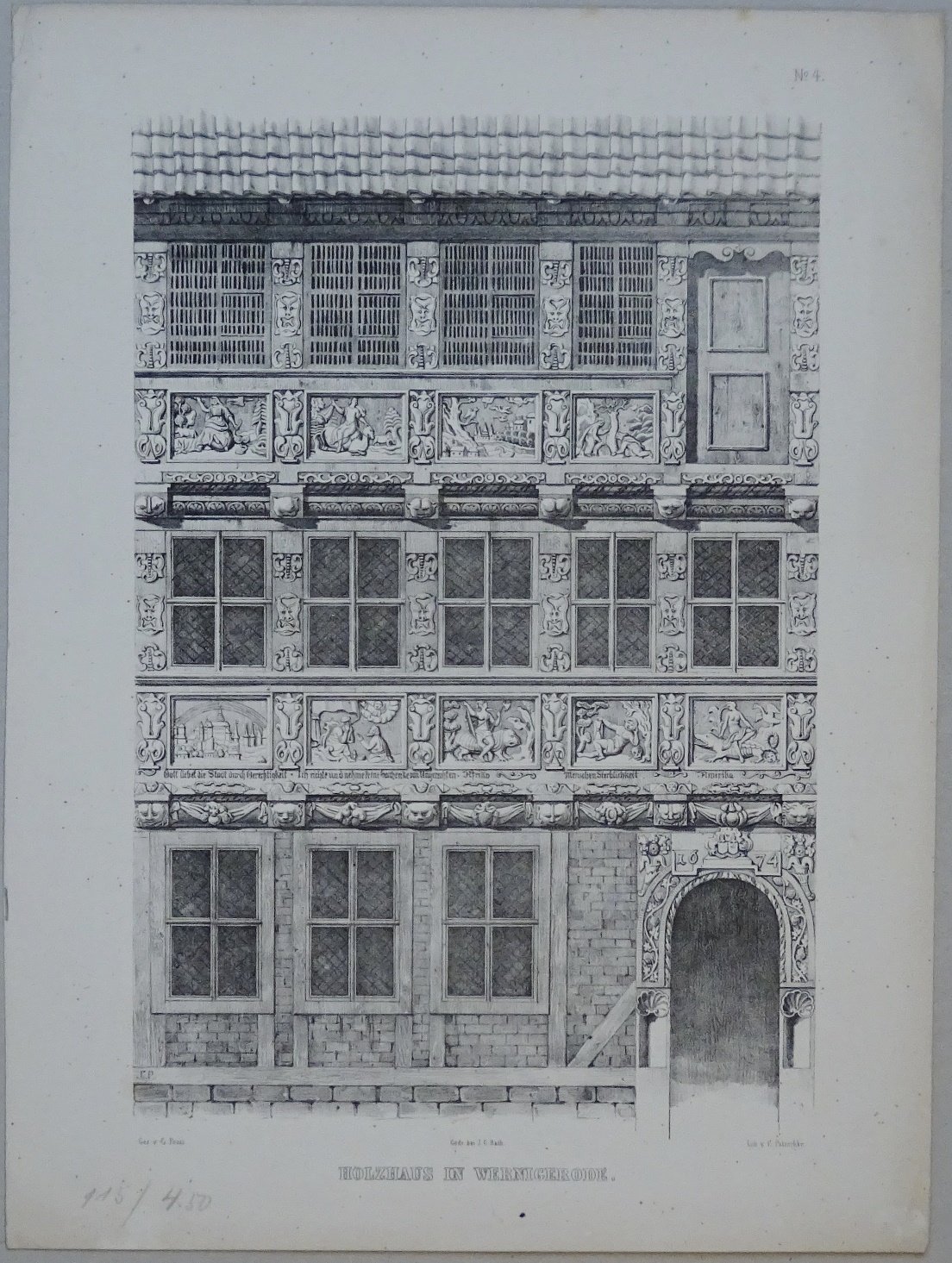 Wernigerode: Haus Krummel, 1848 (aus: Brockhaus "Denkmale des Mittelalters") (Schloß Wernigerode GmbH RR-F)
