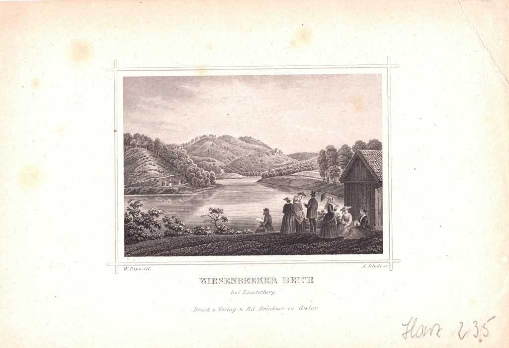 Bad Lauterberg (bei): Wiesenbecker Deich, 1855 (aus: Brückner "Der Harz") (Schloß Wernigerode GmbH RR-F)