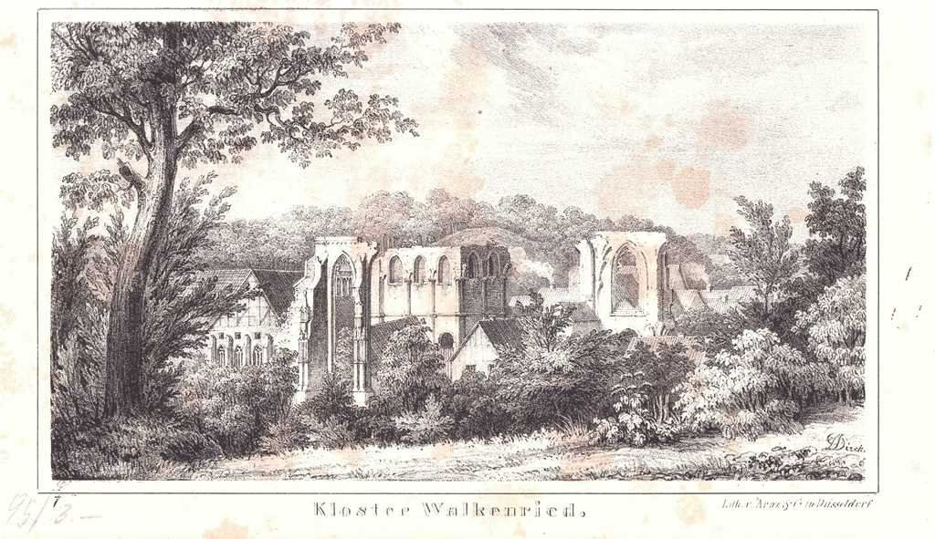 Walkenried: Ort und Klosterruine von Nordosten, 1839 (aus: Arnz (Schloß Wernigerode GmbH RR-F)