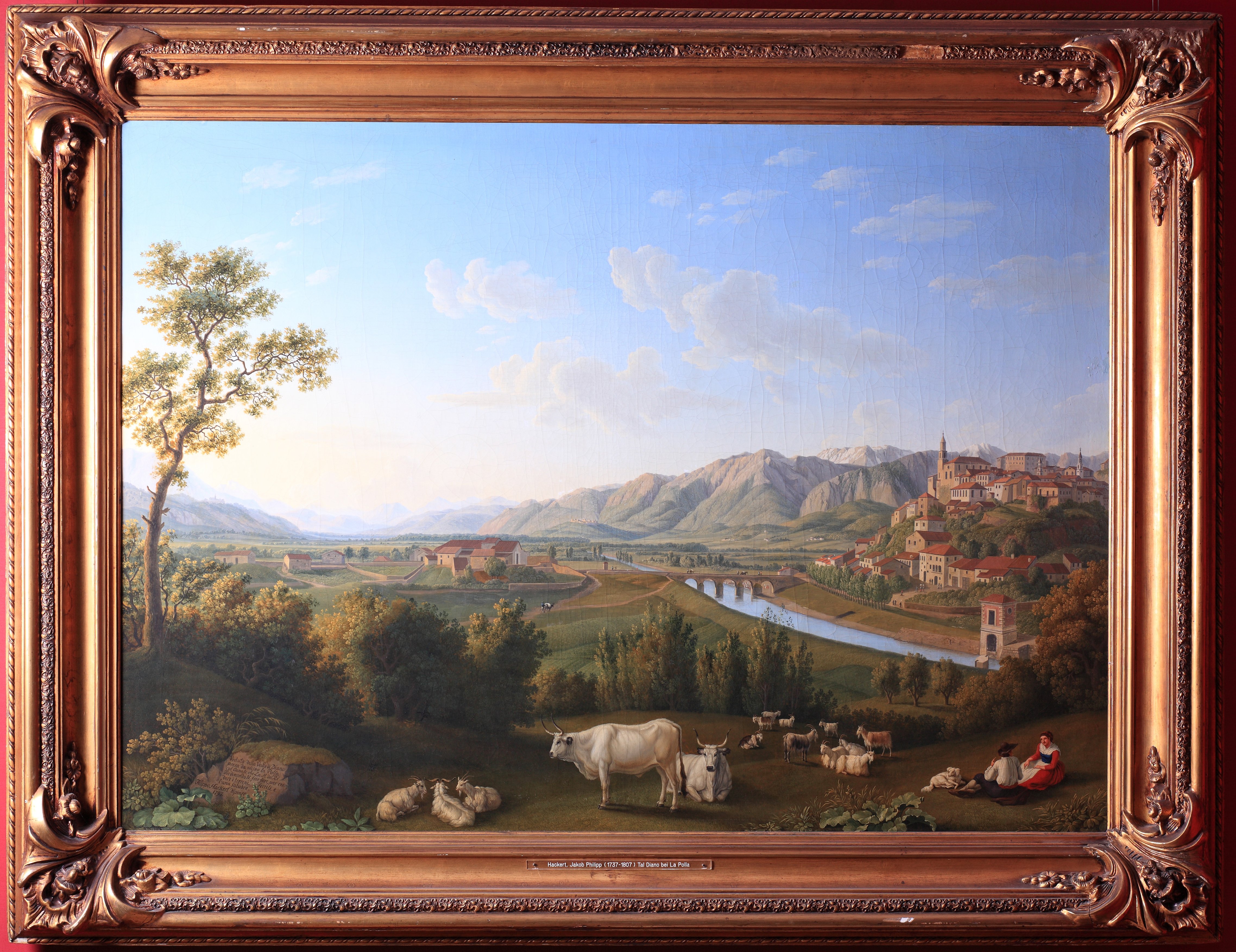 Ansicht des Tals von Diano bei La Polla, von Jacob Philipp Hackert, 1797 (Schloß Wernigerode GmbH RR-F)