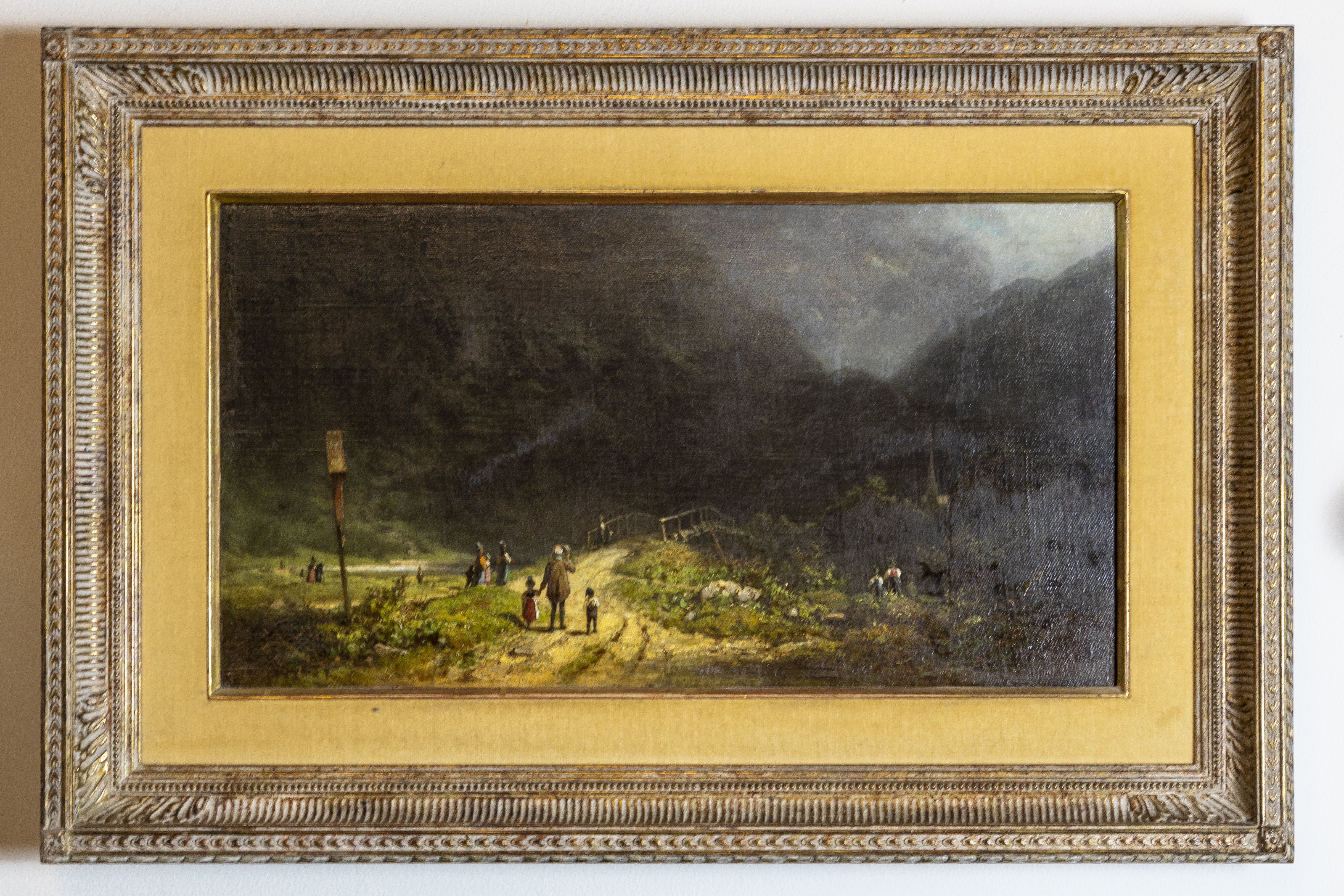 Gewitterläuten im Gebirge - Kirchgang, Ölgemälde von Carl Spitzweg, um 1860 (Schloß Wernigerode GmbH RR-F)