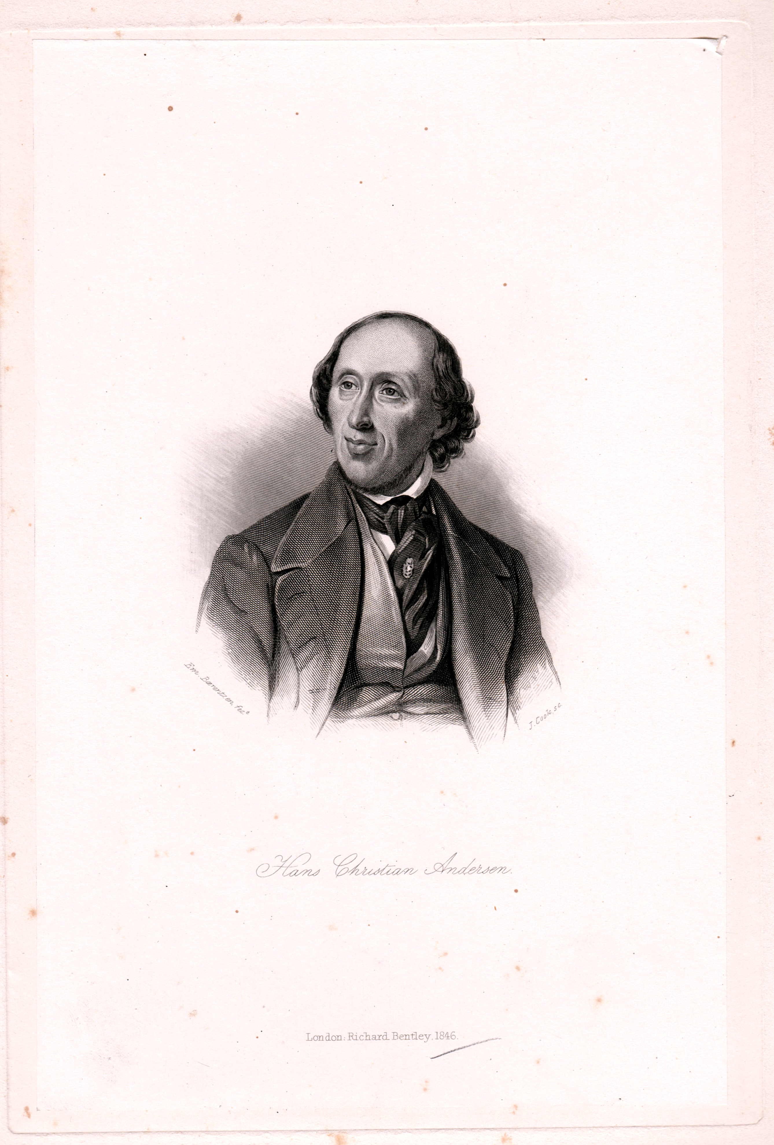 Porträt von Hans Christian Andersen, London 1846 (Schloß Wernigerode GmbH RR-F)