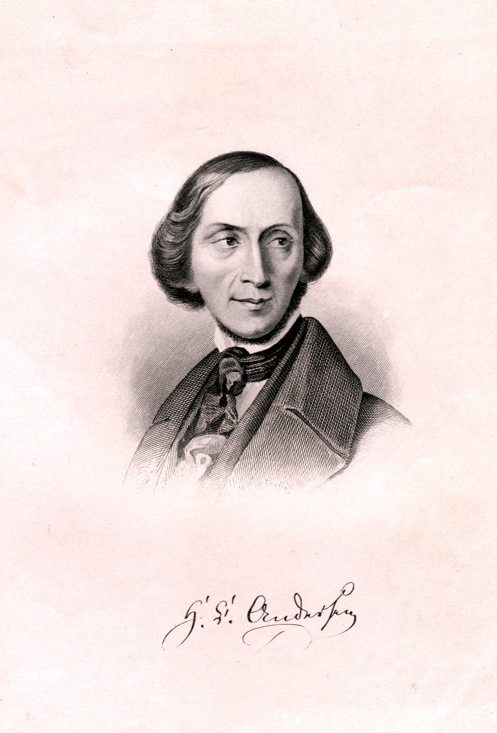 Porträt eines unbekannten Radierers von Hans Christian Andersen nach einem Gemälde von 1846 (Schloß Wernigerode GmbH RR-R)