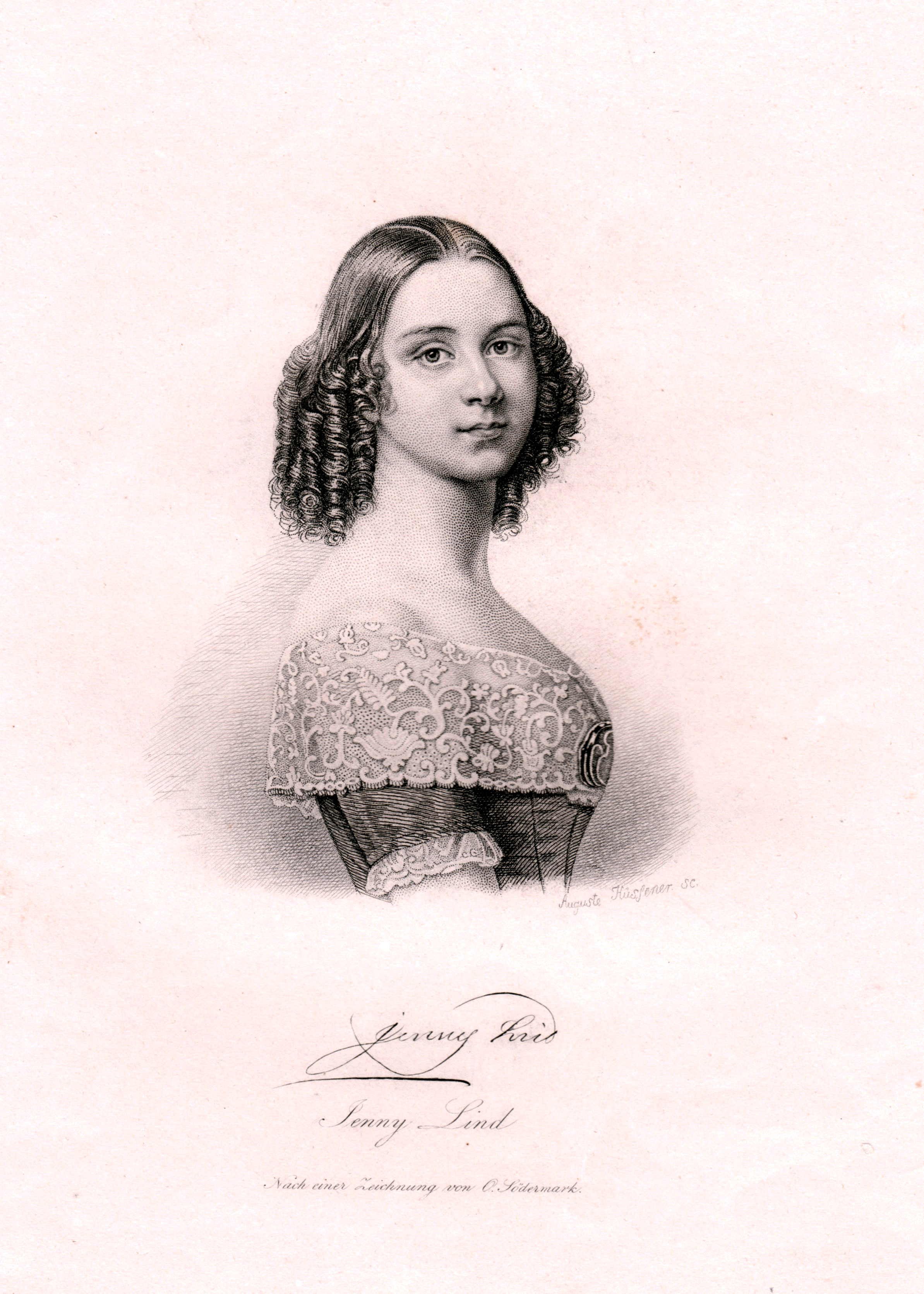 Brustporträt der schwedischen Opernsängerin Jenny Lind (1820-1887), um 1845 (Schloß Wernigerode GmbH RR-R)