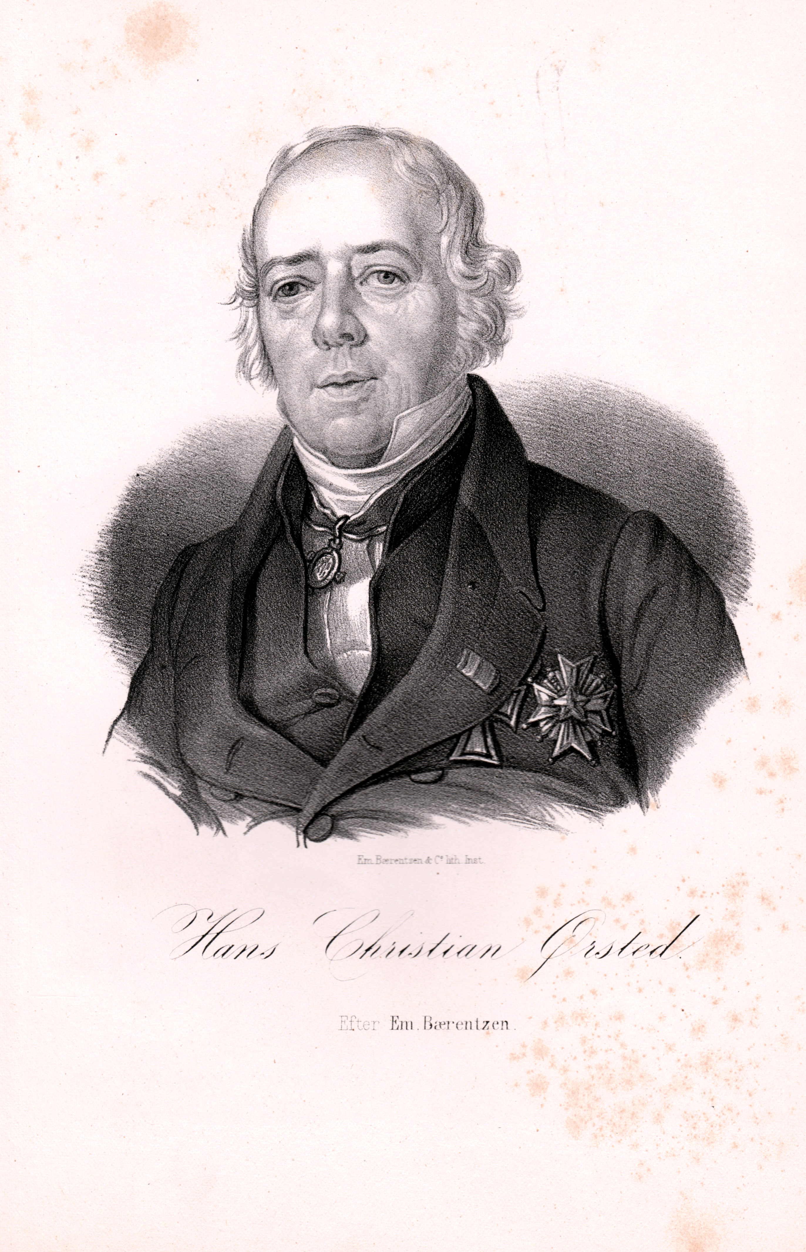 Brustporträt des dänischen Naturwissenschaftlers Hans Christian Oersted (1777-1851) (Schloß Wernigerode GmbH RR-R)