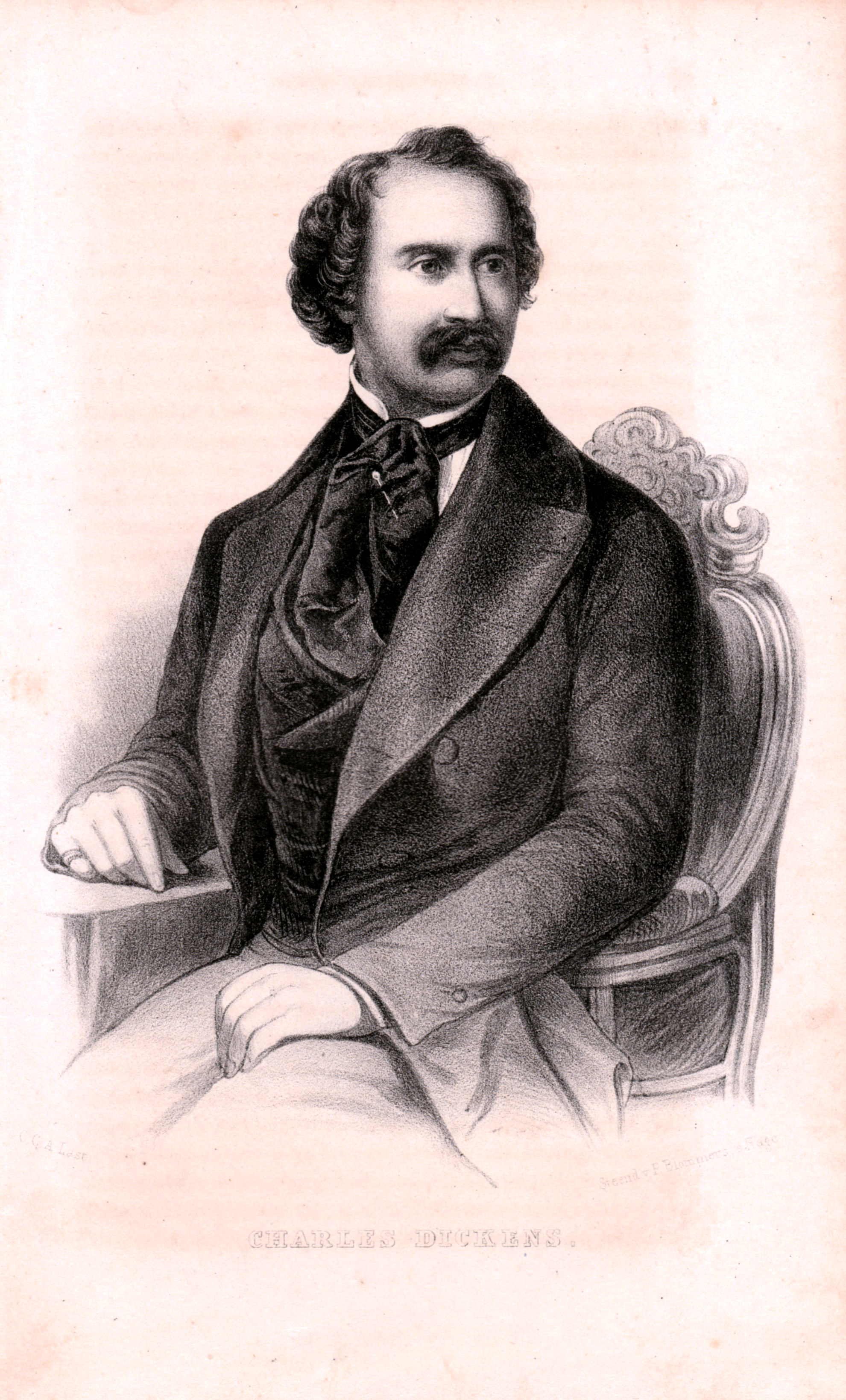 Halbfigurporträt von Charles Dickens (1812-1870) (Schloß Wernigerode GmbH RR-R)