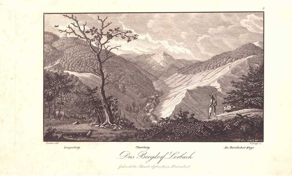 Osterode: Lerbachtal, 1834 (aus: Leske "Harzgebirge") (Schloß Wernigerode GmbH RR-F)