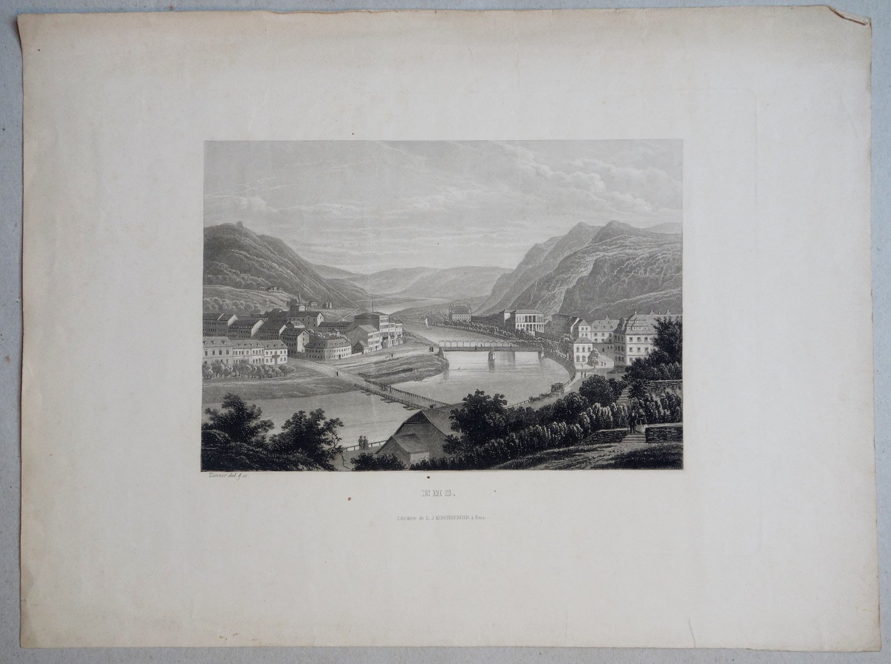 Bad Ems: Gesamtansicht der Stadt, um 1847 (Schloß Wernigerode GmbH RR-F)