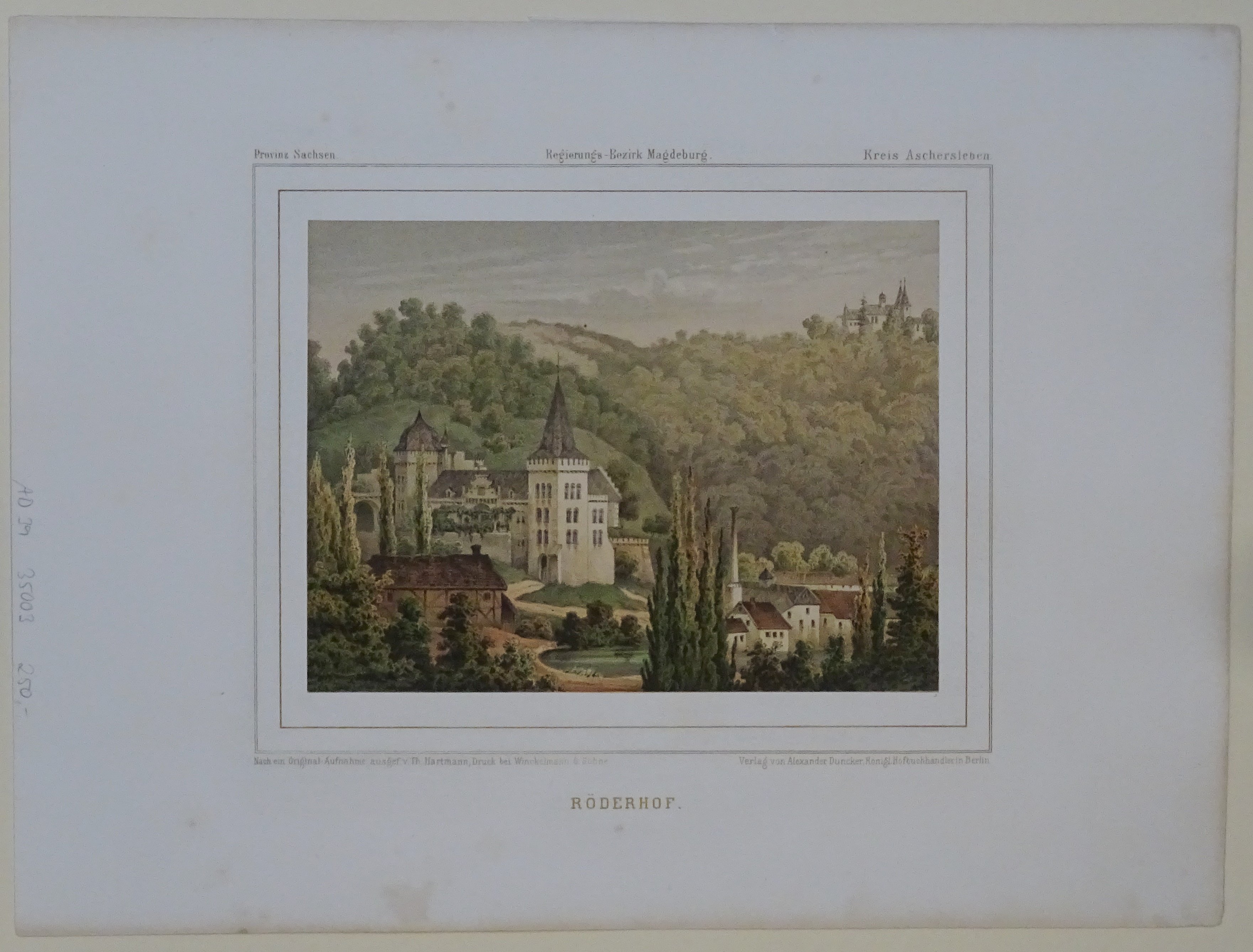 Huy: Röderhof, Schloss und Park, 1865? (aus: Duncker "Herrenhäuser") (Schloß Wernigerode GmbH RR-F)