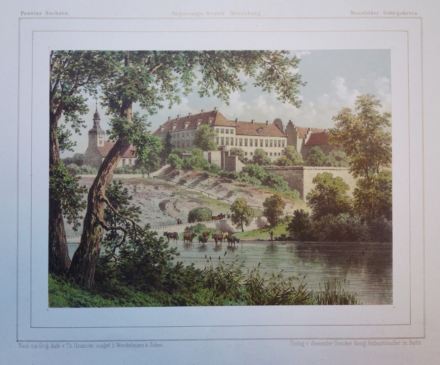 Walbeck: Klosterkirche und Kloster über den See, 1864/1865 (Schloß Wernigerode GmbH RR-F)