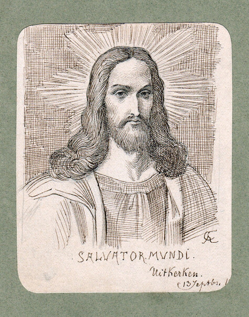 Zwei Blatt: Jesus Christus als Salvator Mundi und betende Maria (Schloß Wernigerode GmbH RR-F)