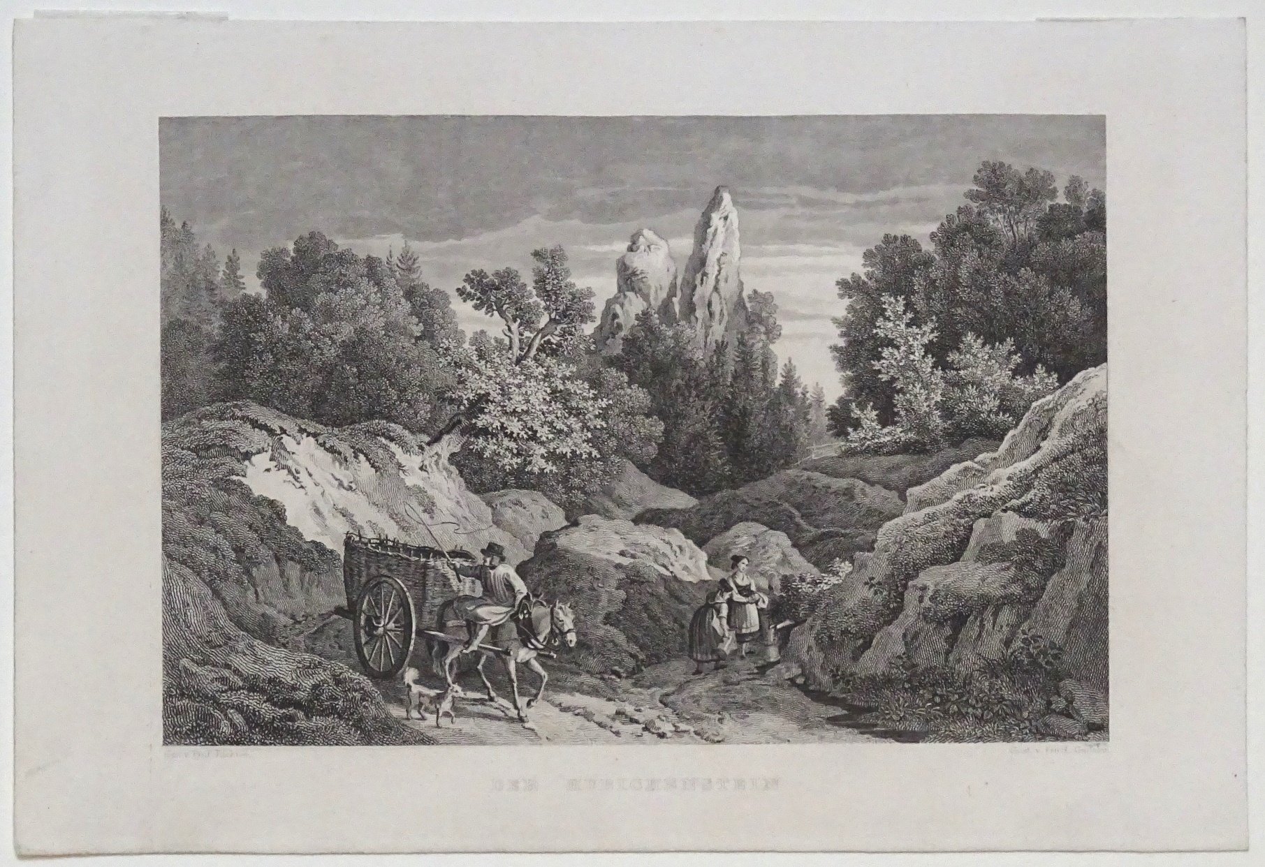 Bad Grund: Hübichenstein, 1838 (aus: Wigand: "Wanderung durch den Harz) (Schloß Wernigerode GmbH RR-F)