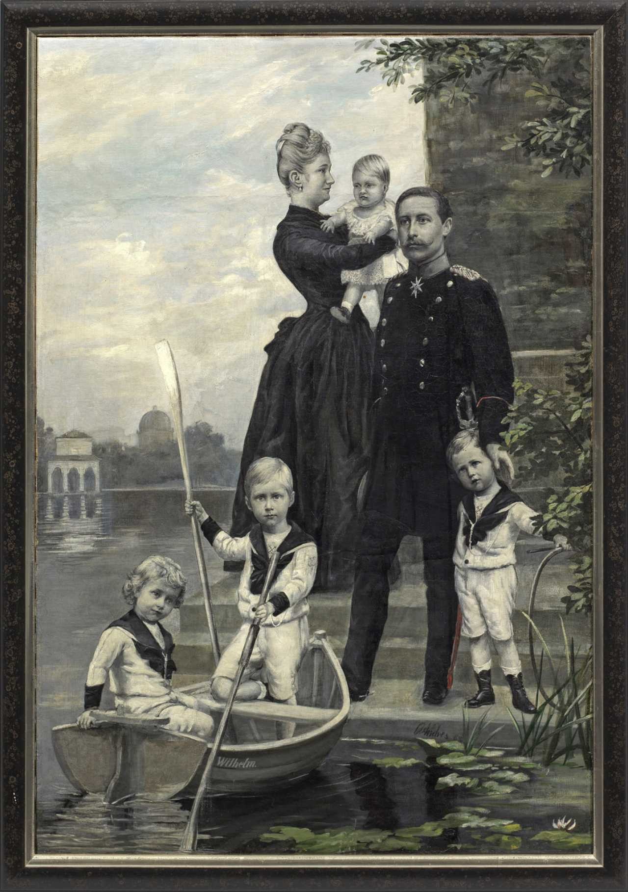 Die Familie Kaiser Wilhelms II. am Heiligen See in Potsdam, 1888 (Schloß Wernigerode GmbH RR-F)