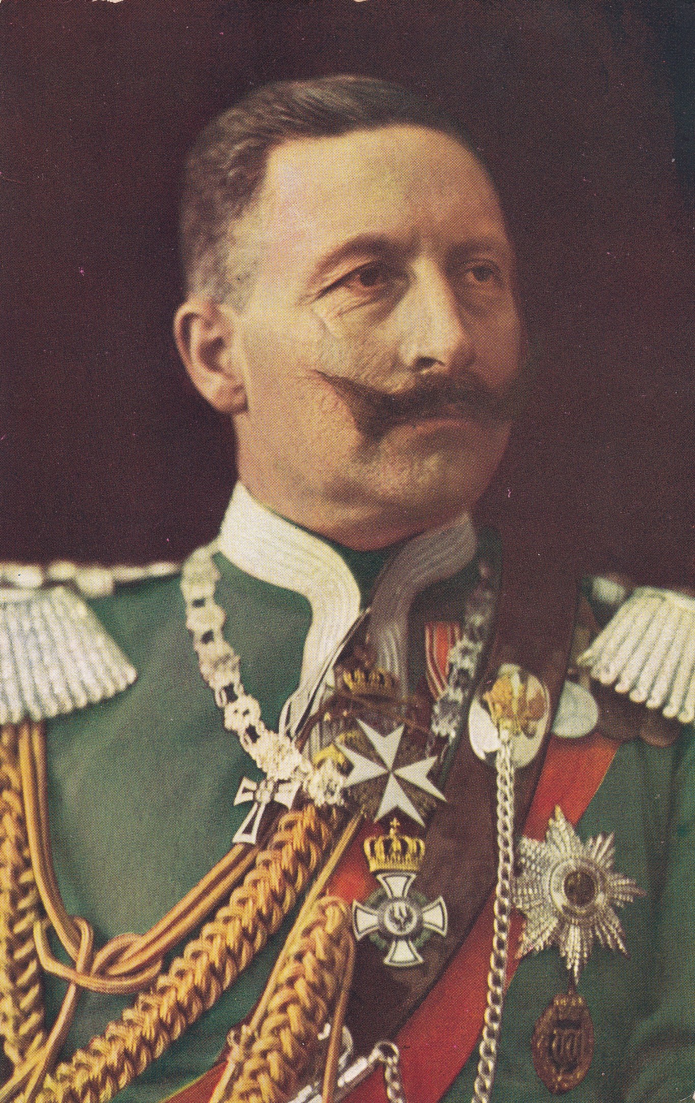 Bildpostkarte mit Porträt Kaiser Wilhelms II. (1859-1941) in Uniform, Dreifarbendruck 1906 (Schloß Wernigerode GmbH RR-F)