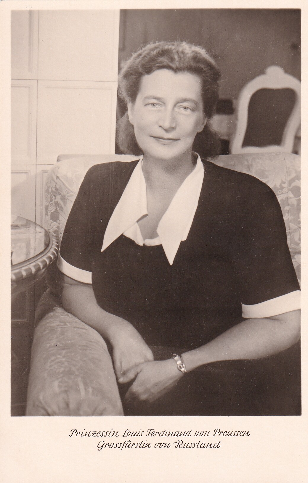 Bildpostkarte mit Foto von Kira Prinzessin von Preußen (1909-1967), um 1950 (Schloß Wernigerode GmbH RR-F)