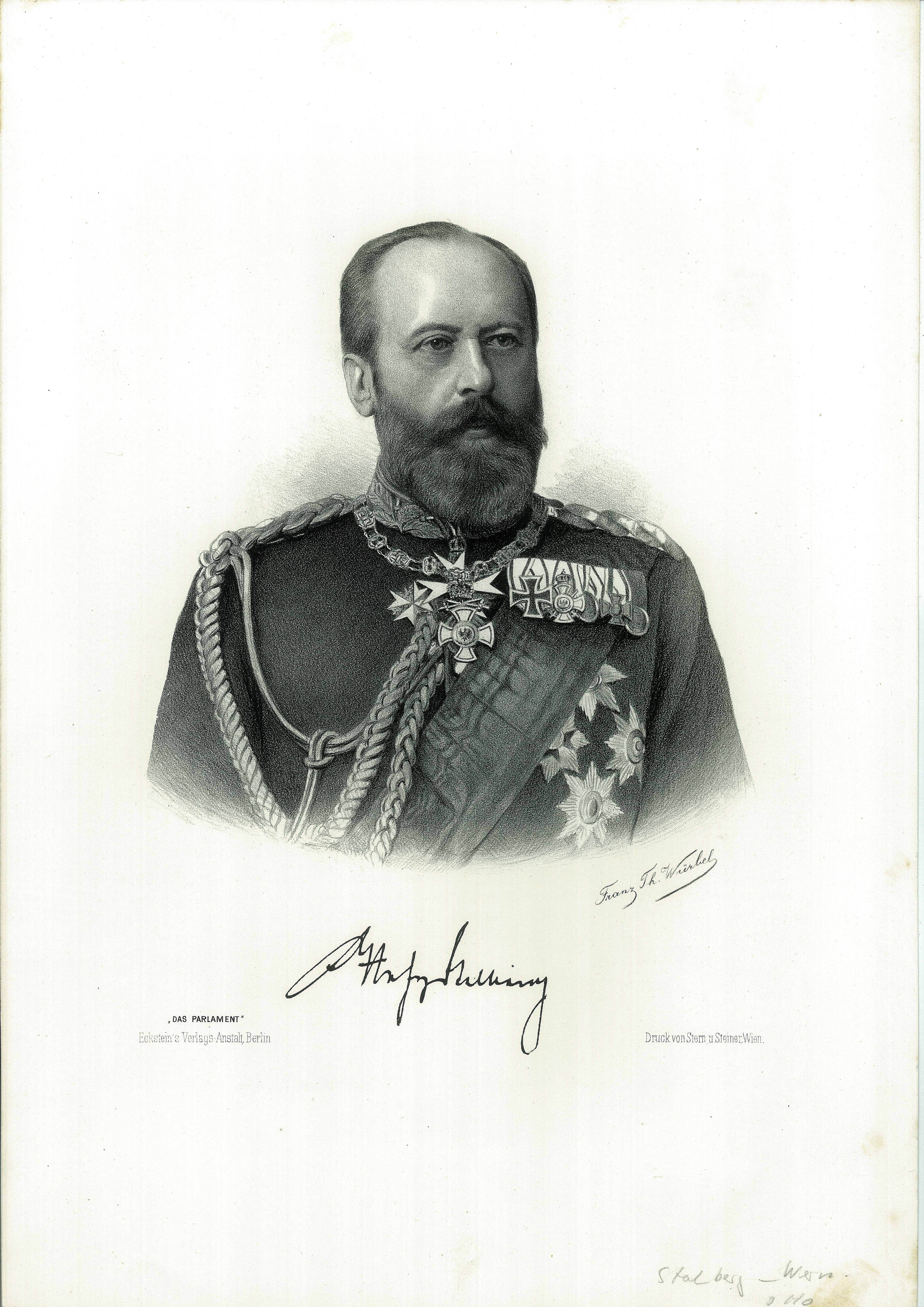 Porträt Otto Graf zu Stolberg-Wernigerode (1837-1896) um 1878 (Schloß Wernigerode GmbH RR-F)