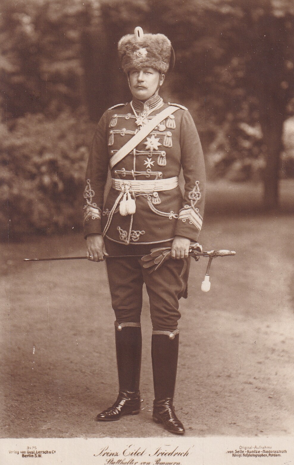 Bildpostkarte mit Foto des Prinzen Eitel Friedrich von Preußen, 1911 (Schloß Wernigerode GmbH RR-F)