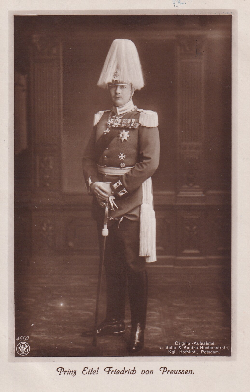 Bildpostkarte mit Foto des Prinzen Eitel Friedrich von Preußen, 1913 (Schloß Wernigerode GmbH RR-F)
