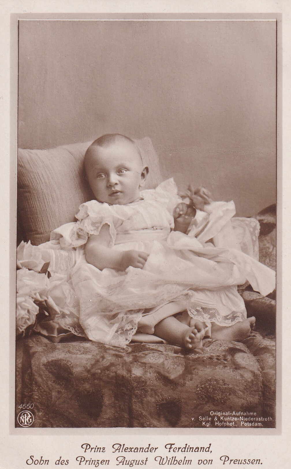 Bildpostkarte mit Foto des Prinzen Alexander Ferdinand von Preußen, 1913 (Schloß Wernigerode GmbH RR-F)