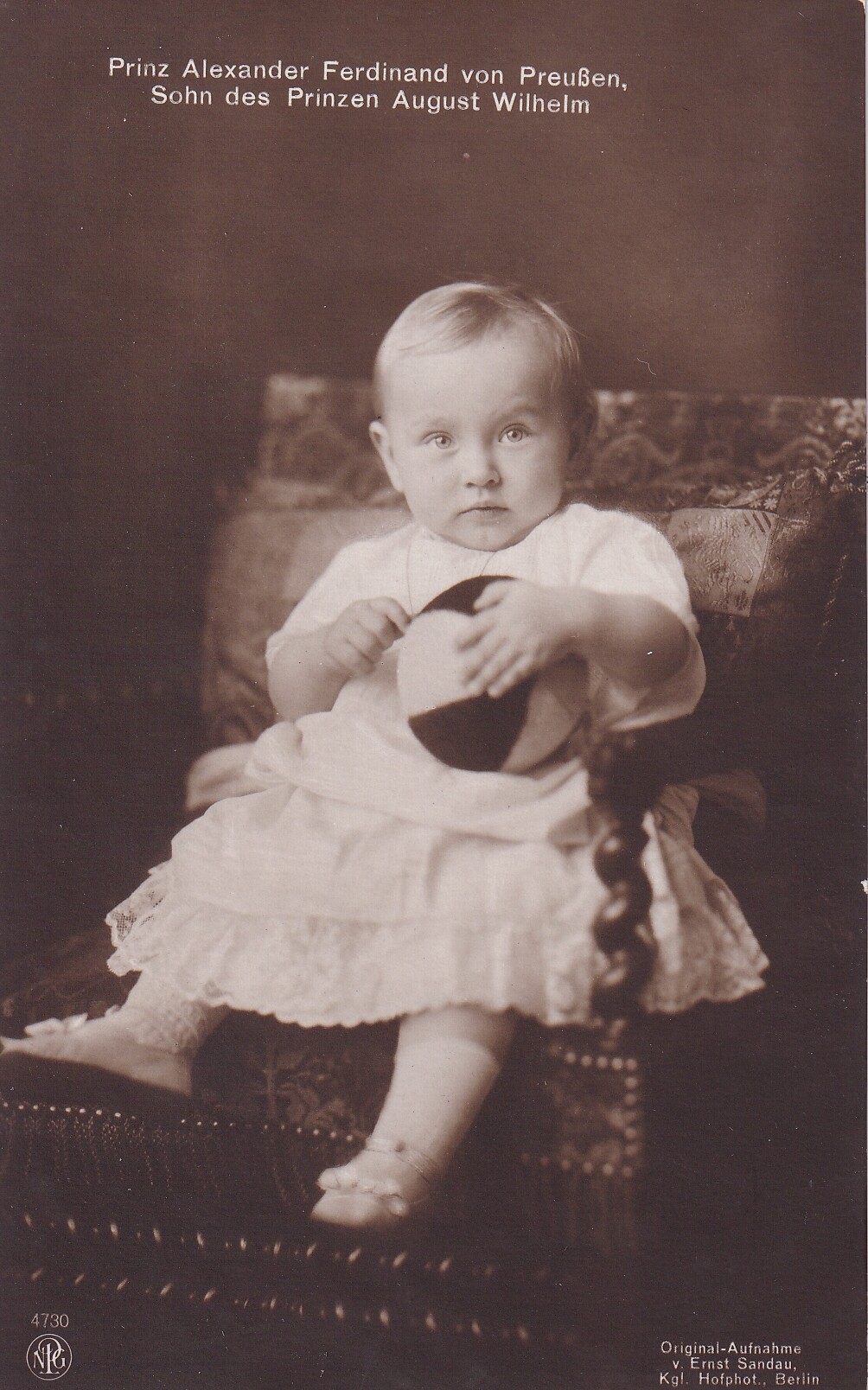 Bildpostkarte mit Foto des Prinzen Alexander Ferdinand von Preußen, 1914 (Schloß Wernigerode GmbH RR-F)