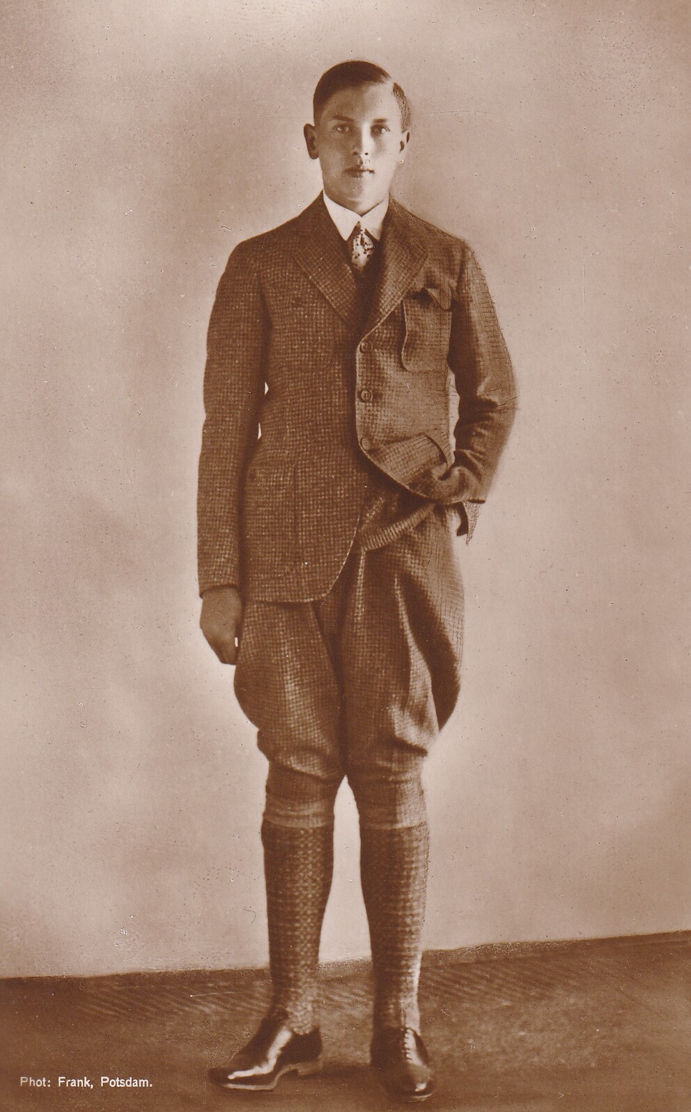 Bildpostkarte mit Foto des Alexander Ferdinand Prinz von Preußen, 1925 (Schloß Wernigerode GmbH RR-F)