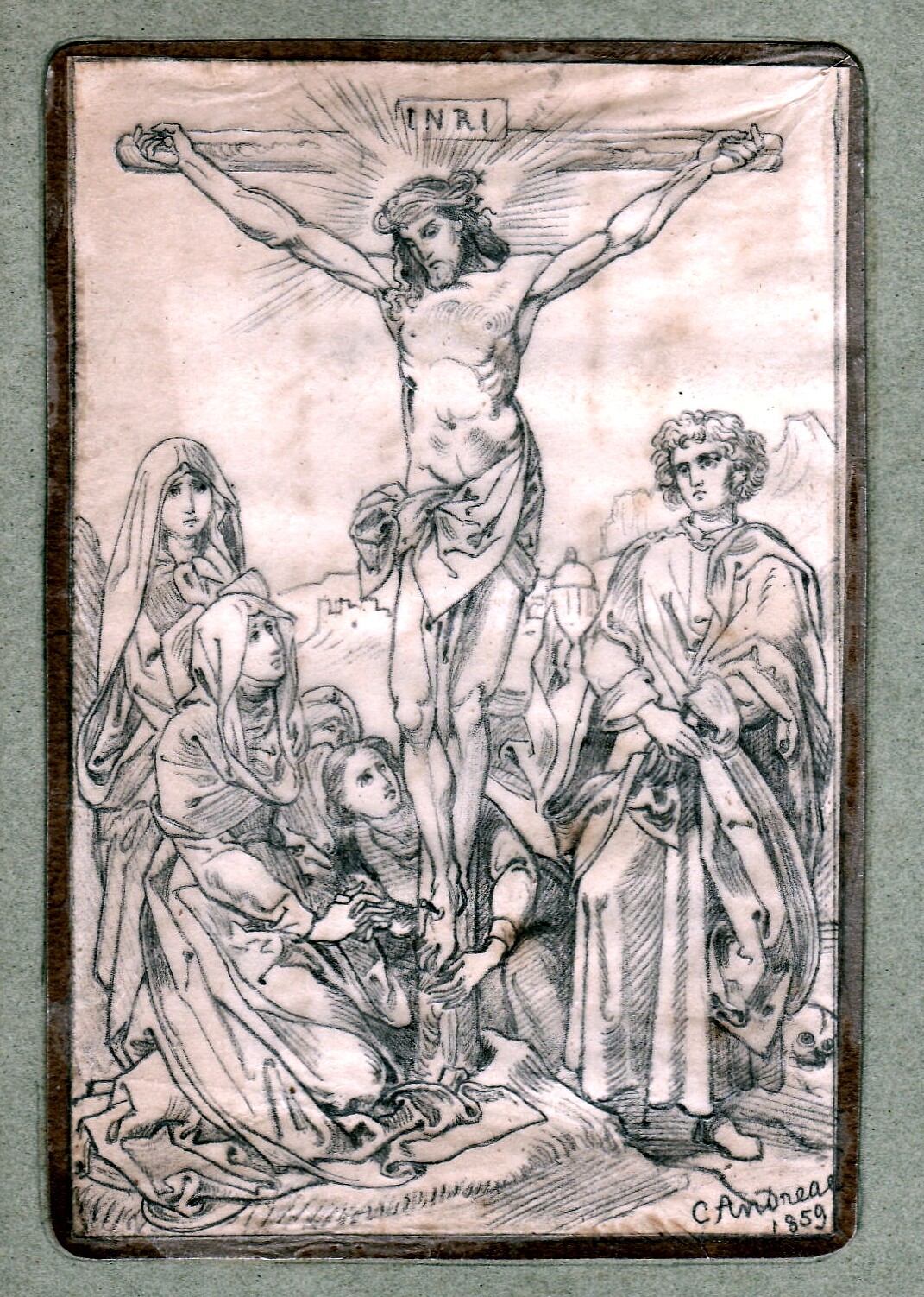 Der Gekreuzigte Jesus Christus mit den drei Marien und dem Apostel Johannes (Schloß Wernigerode GmbH RR-F)