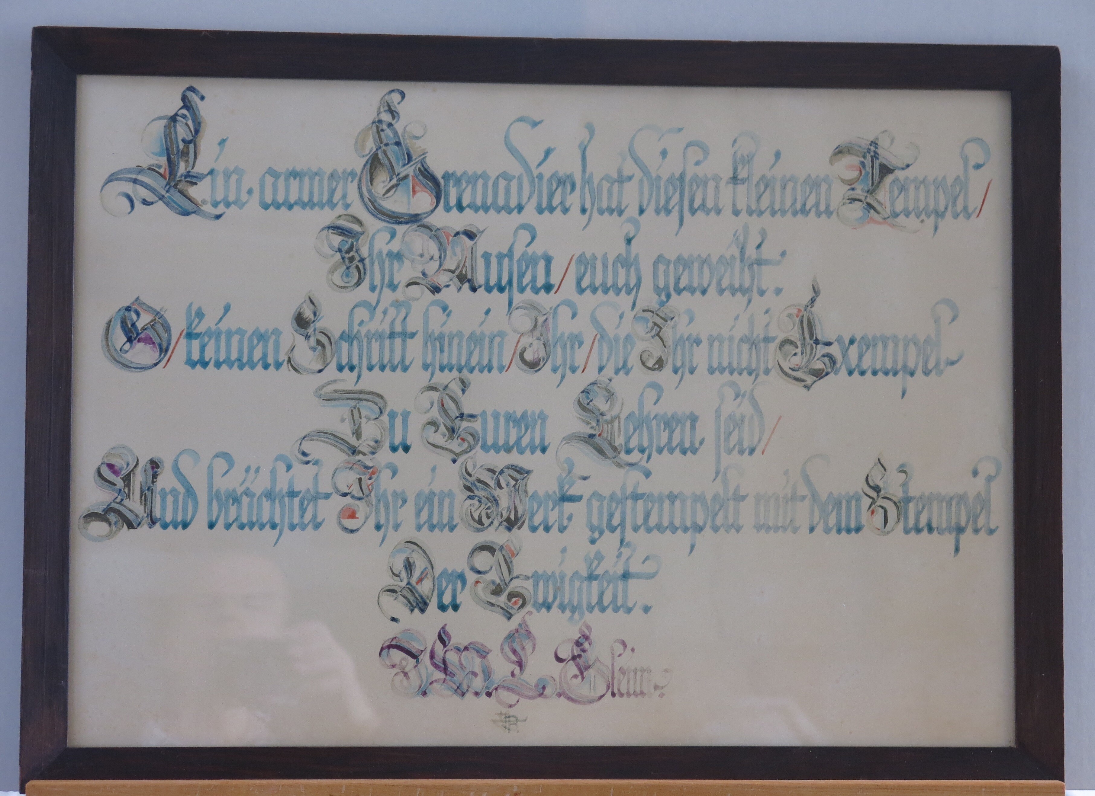 Schriftbild Eingangsinschrift von Gleims Freundschaftstempel (Gleimhaus CC BY-NC-SA)